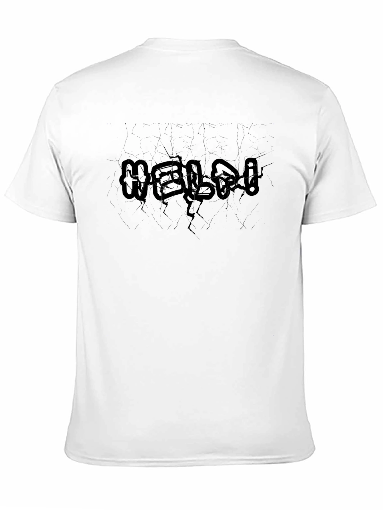 Cracked HELP! Black Graphic Tee