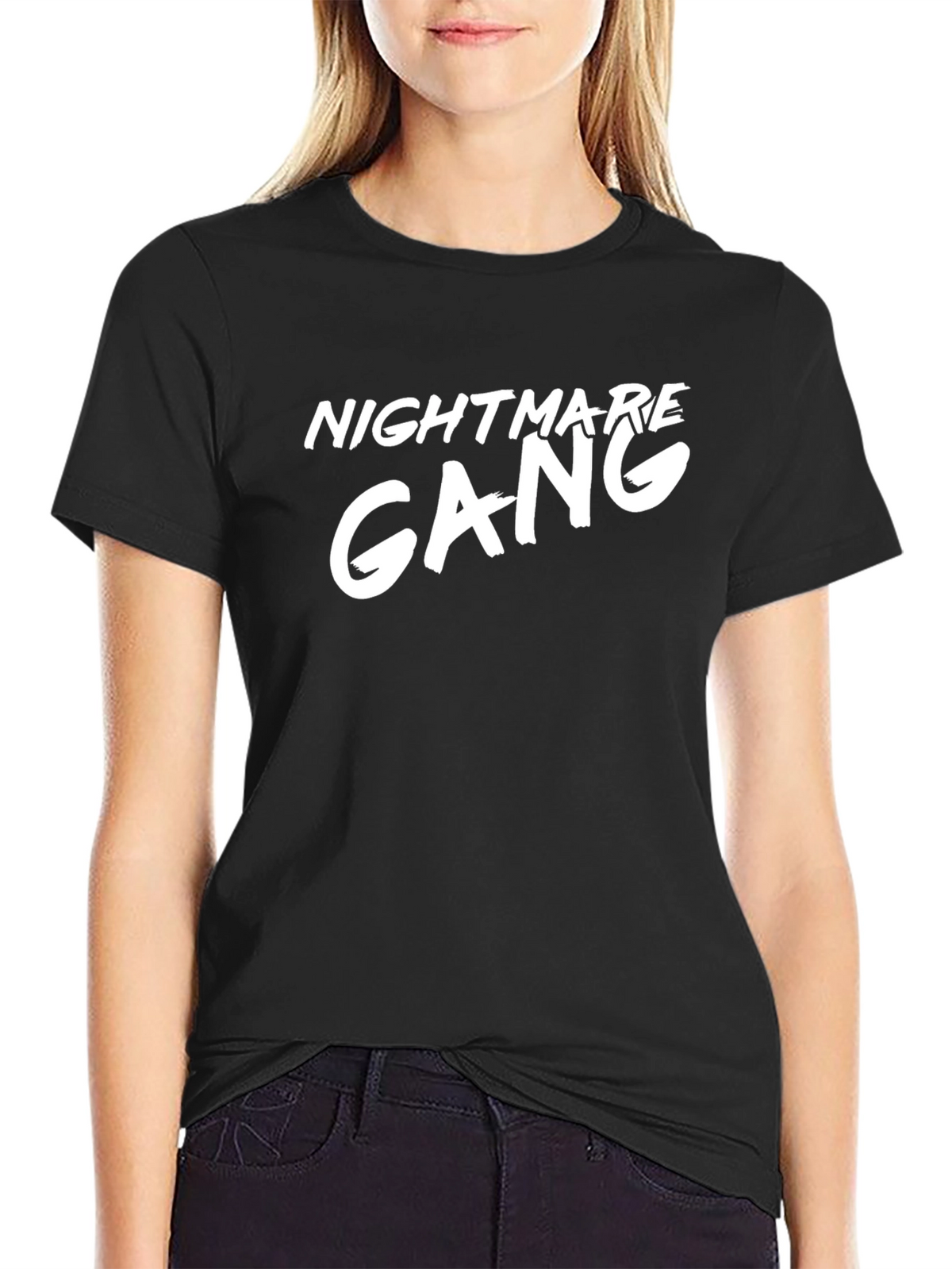 Nightmare Gang Graphic Tee - Black Cotton T-Shirt