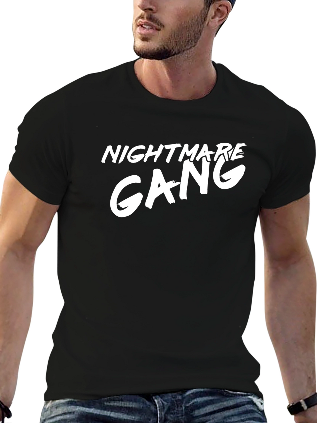 Nightmare Gang Graphic Tee - Black Cotton T-Shirt