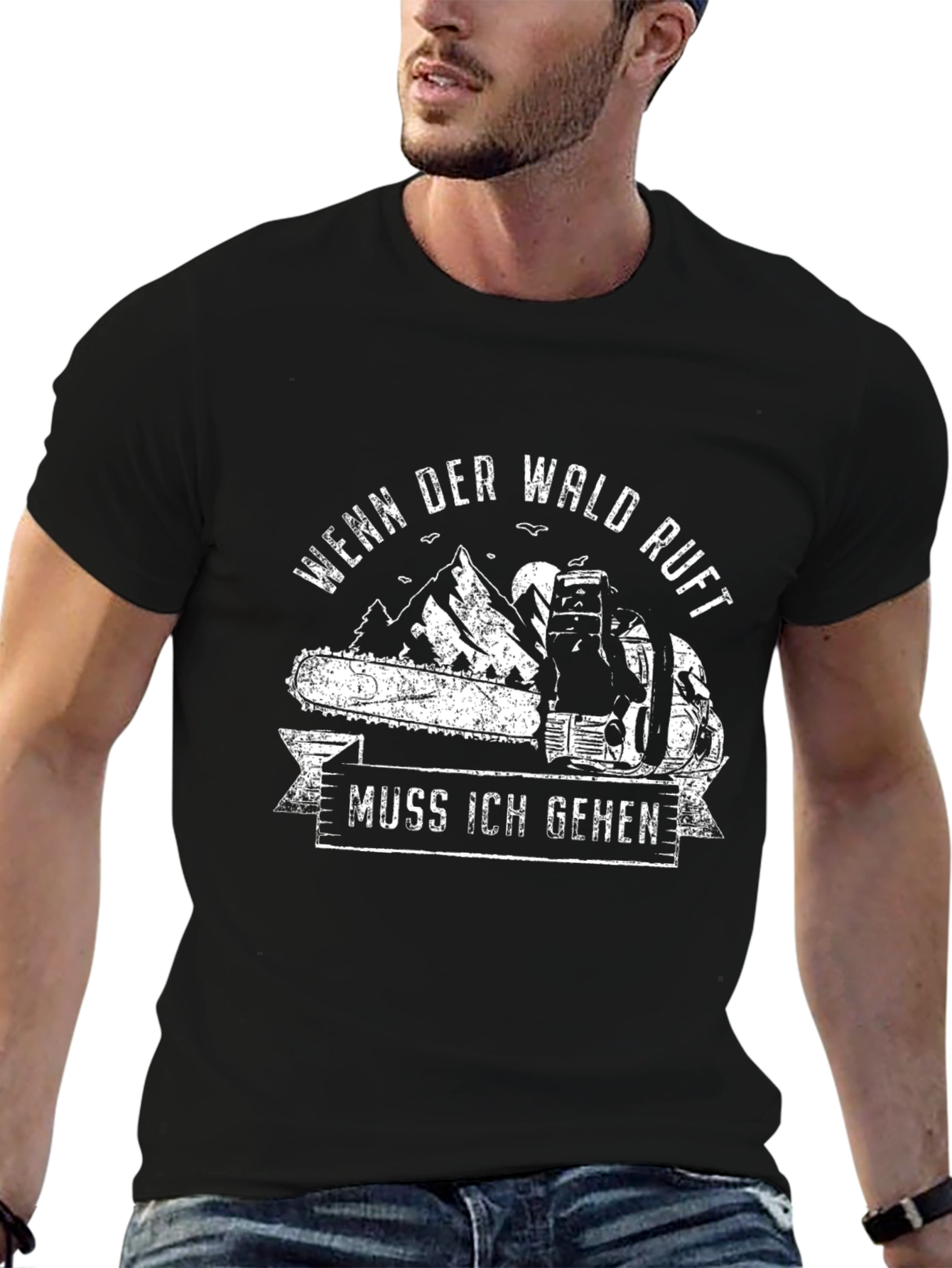 Wenn Der Wald Ruft T-Shirt - Woodsman Chainsaw Tee