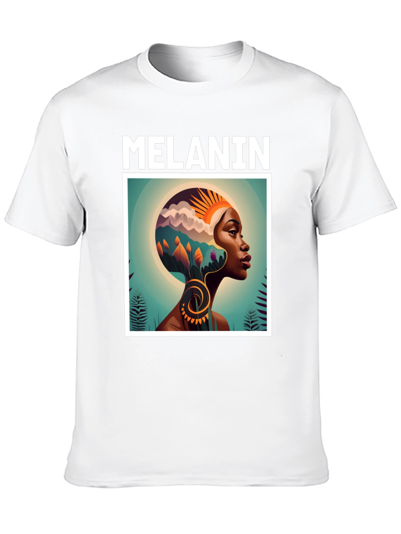 Melanin Art Graphic Tee - Black Cotton T-Shirt