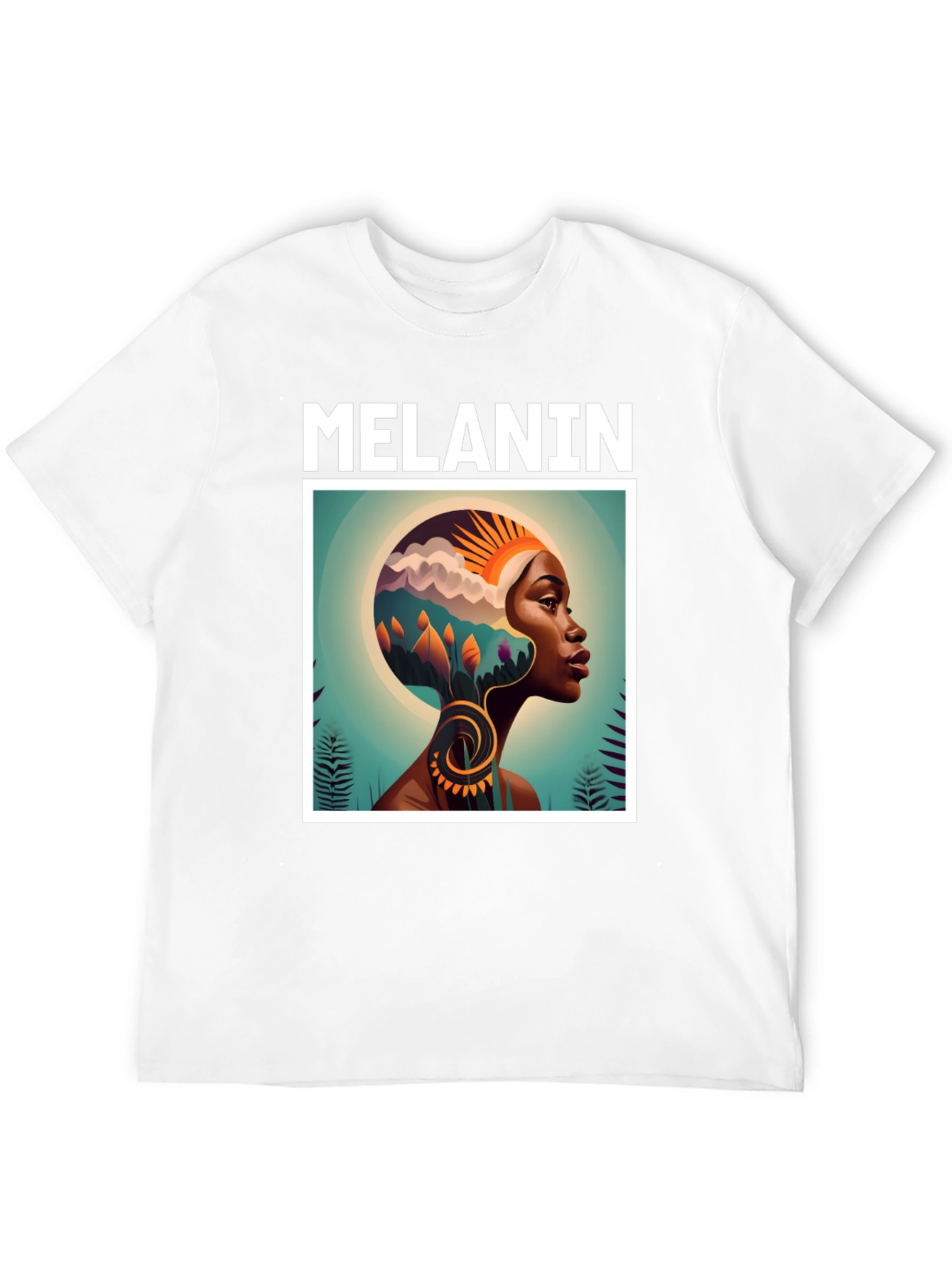 Melanin Art Graphic Tee - Black Cotton T-Shirt