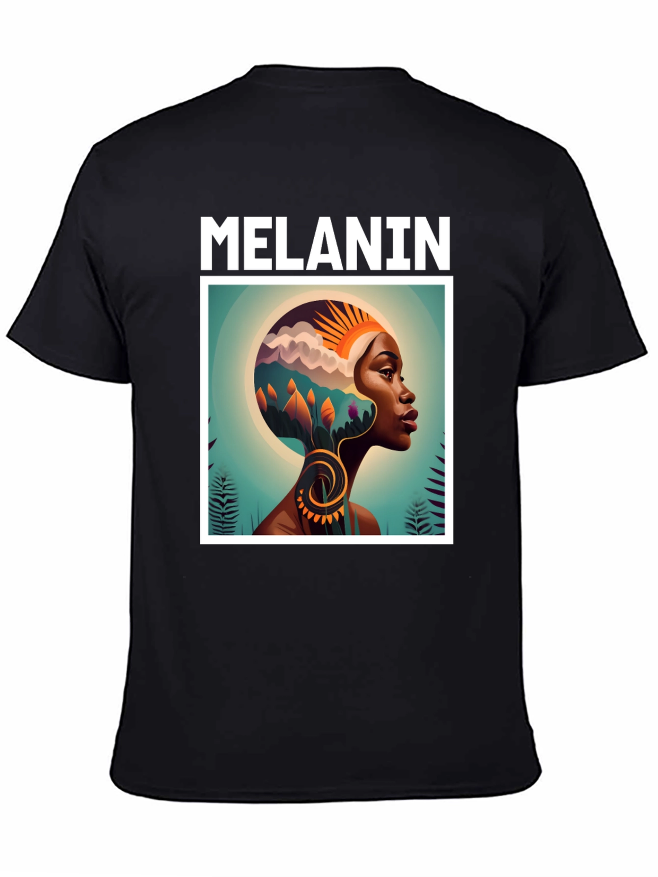 Melanin Art Graphic Tee - Black Cotton T-Shirt