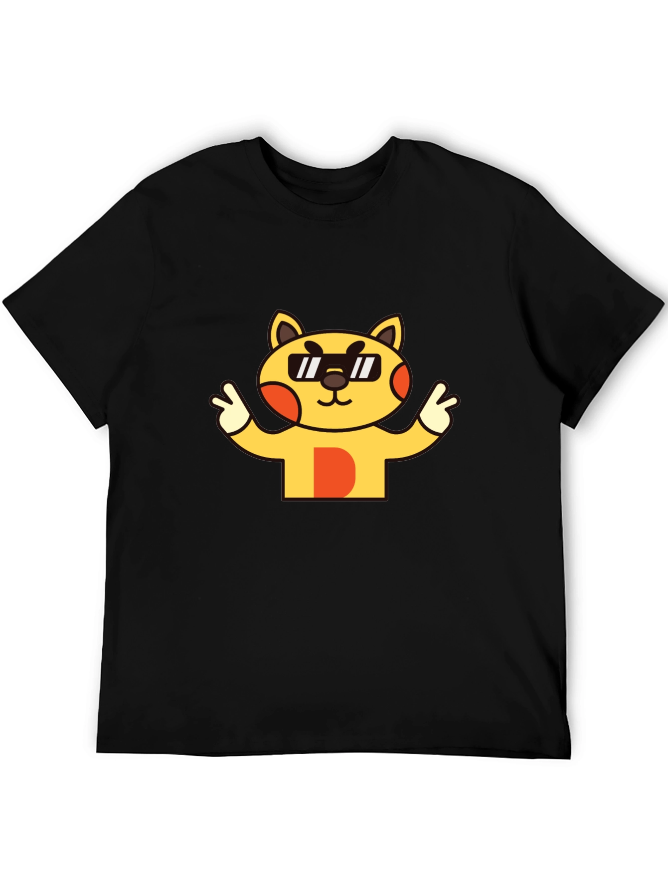 Cool Cat Graphic Tee - Unisex Black T-Shirt