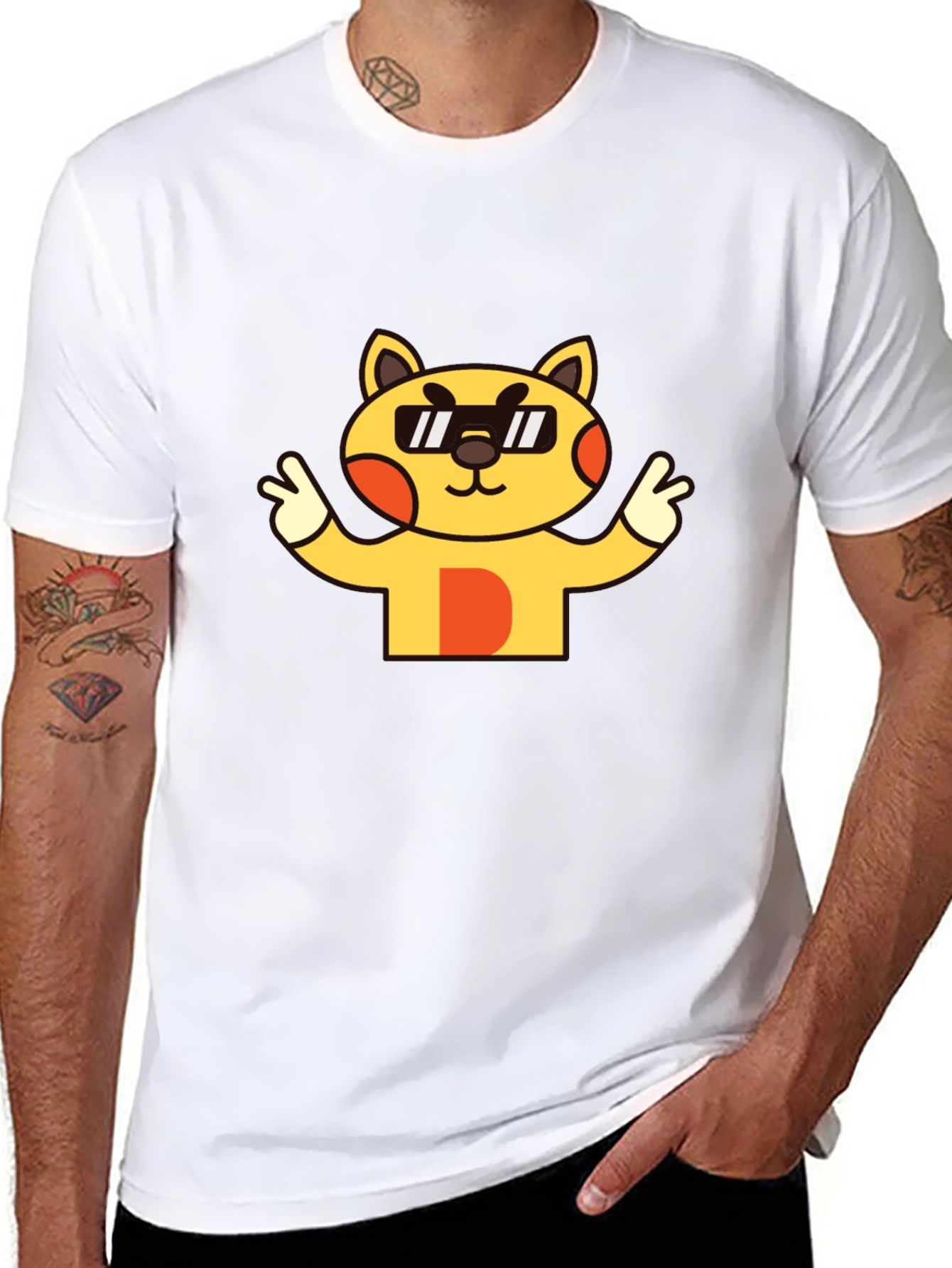 Cool Cat Graphic Tee - Unisex Black T-Shirt