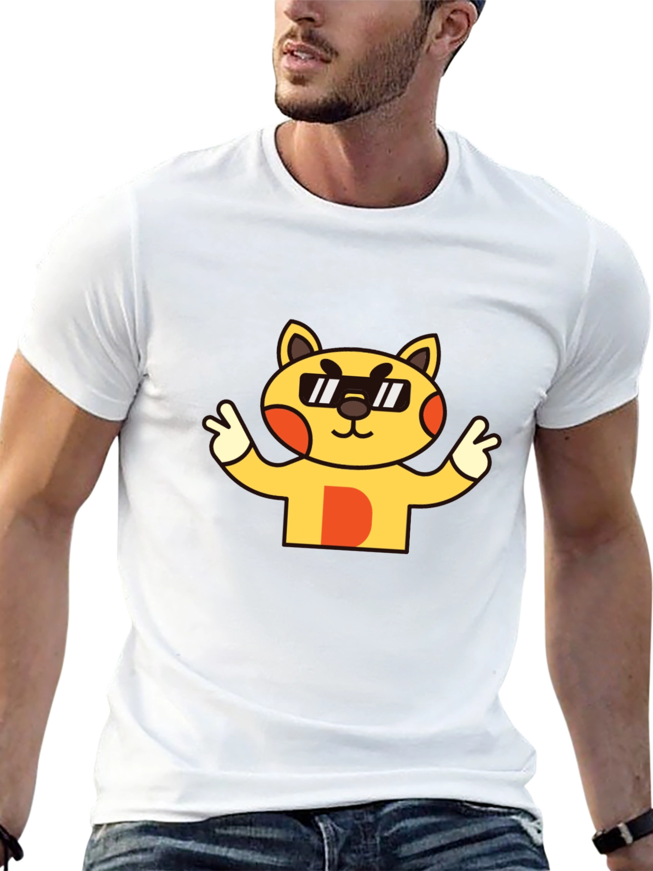 Cool Cat Graphic Tee - Unisex Black T-Shirt