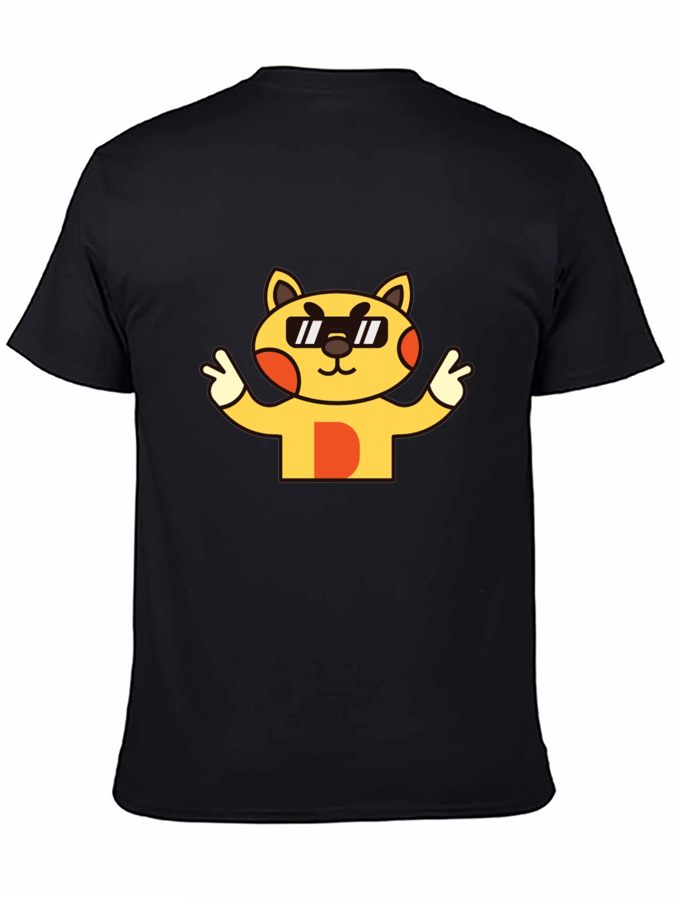 Cool Cat Graphic Tee - Unisex Black T-Shirt