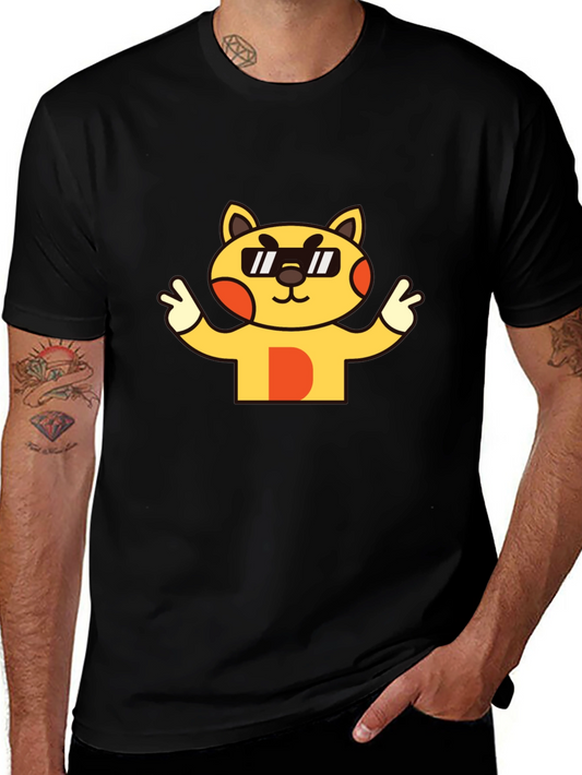 Cool Cat Graphic Tee - Unisex Black T-Shirt