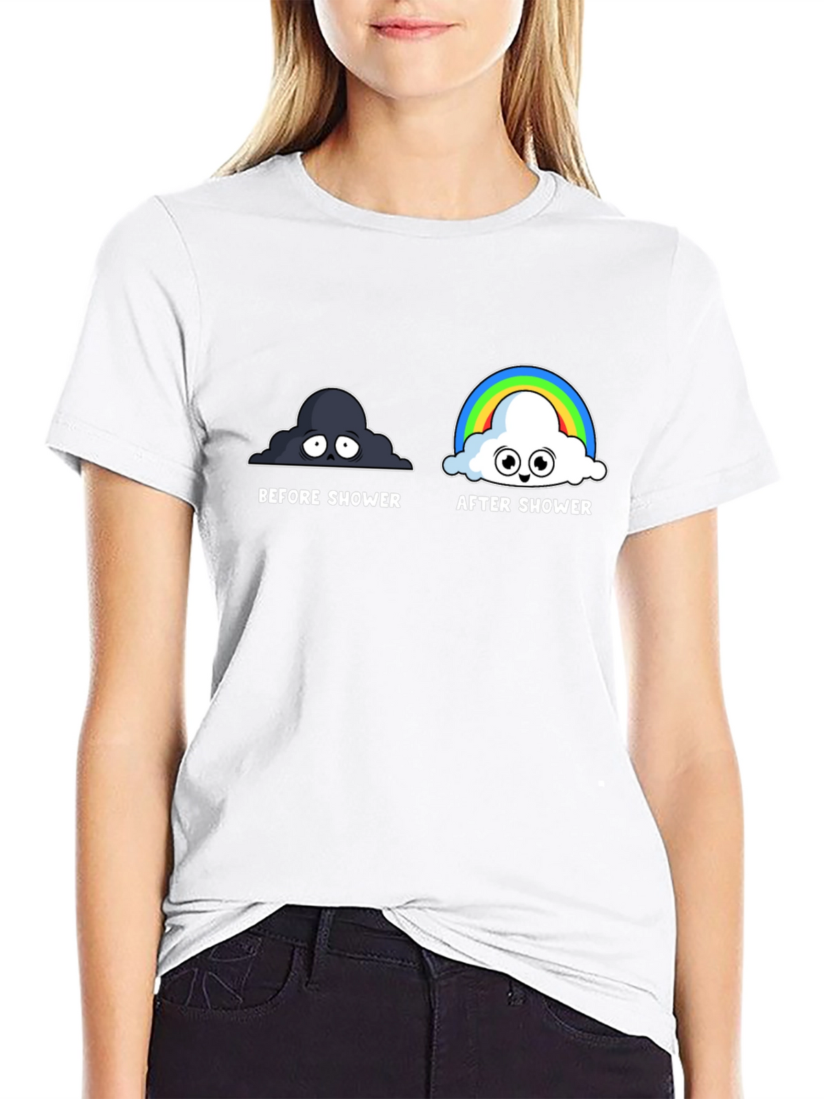 Before and After Shower Humor T-Shirt