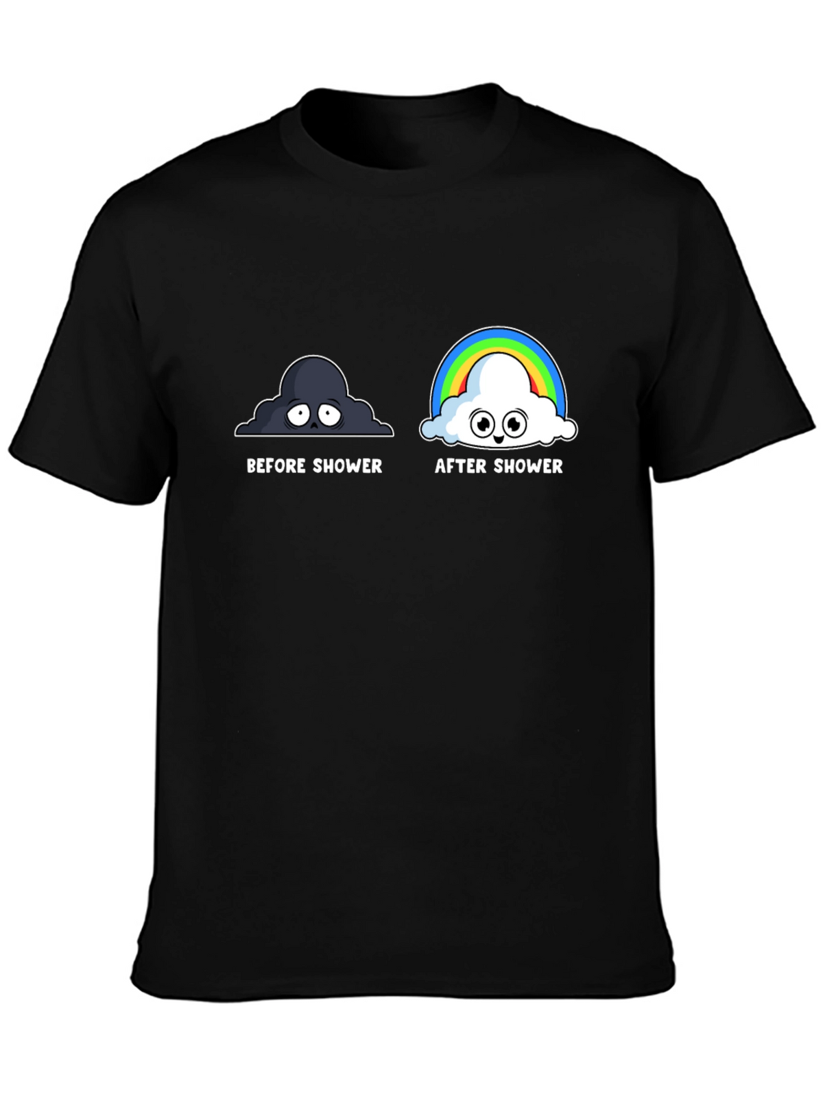Before and After Shower Humor T-Shirt