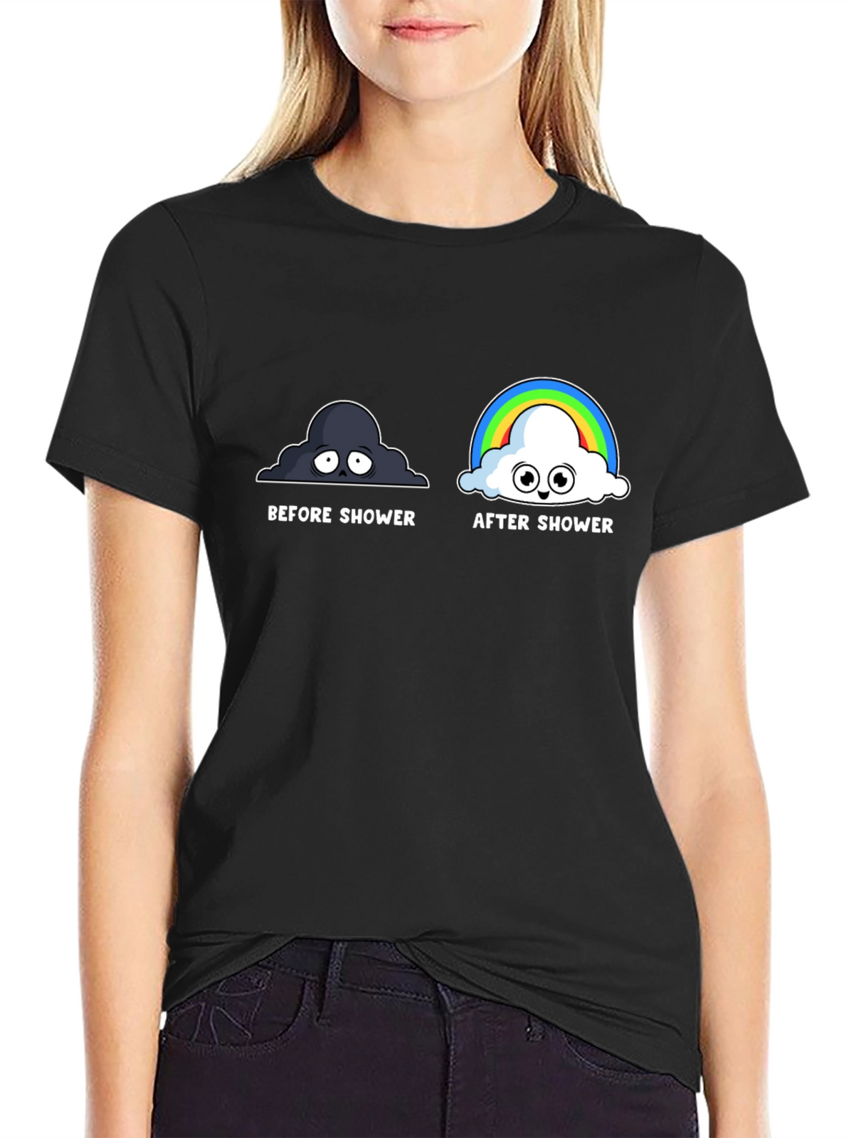 Before and After Shower Humor T-Shirt
