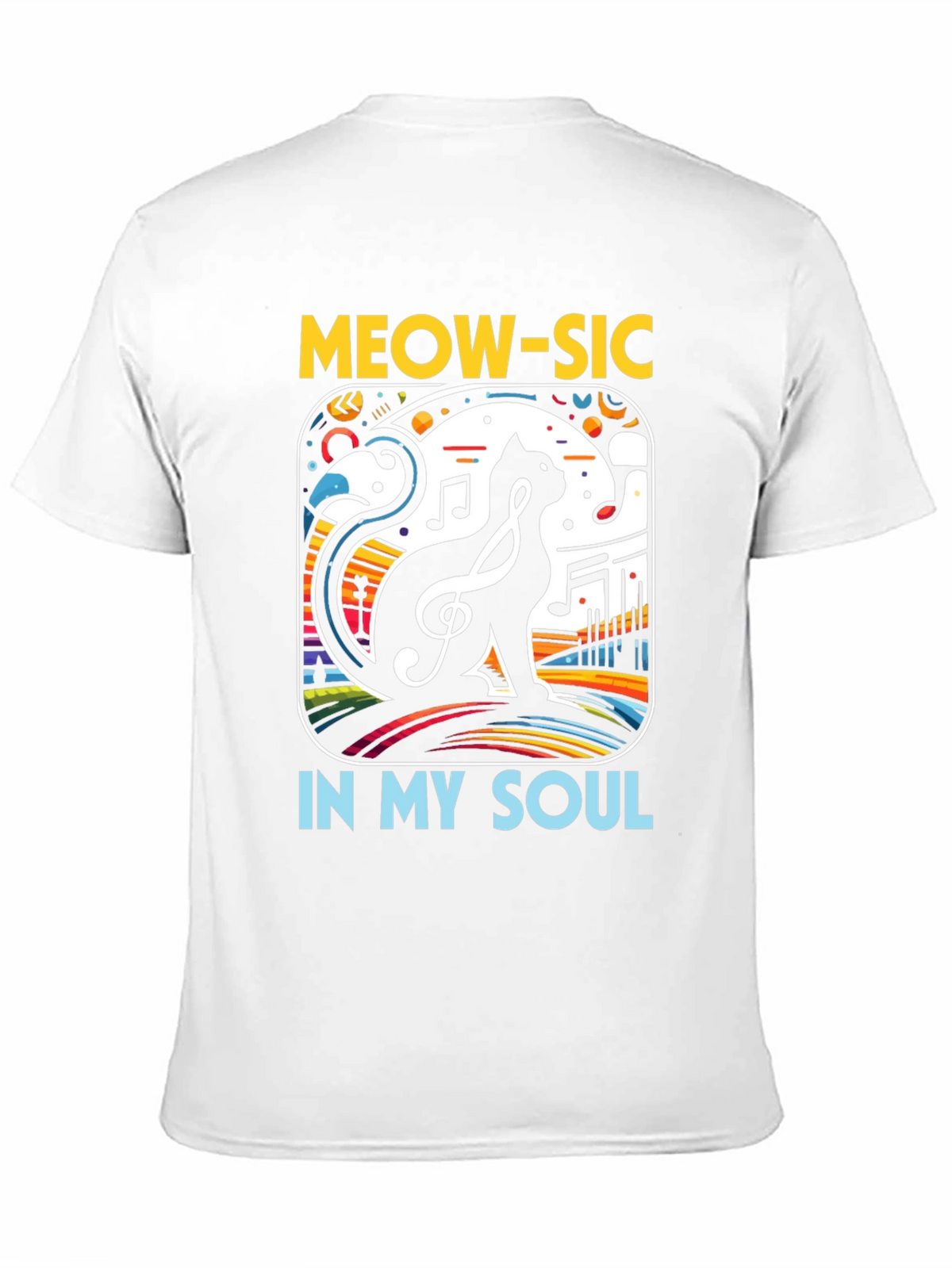 Meow-sic Cat Graphic T-Shirt