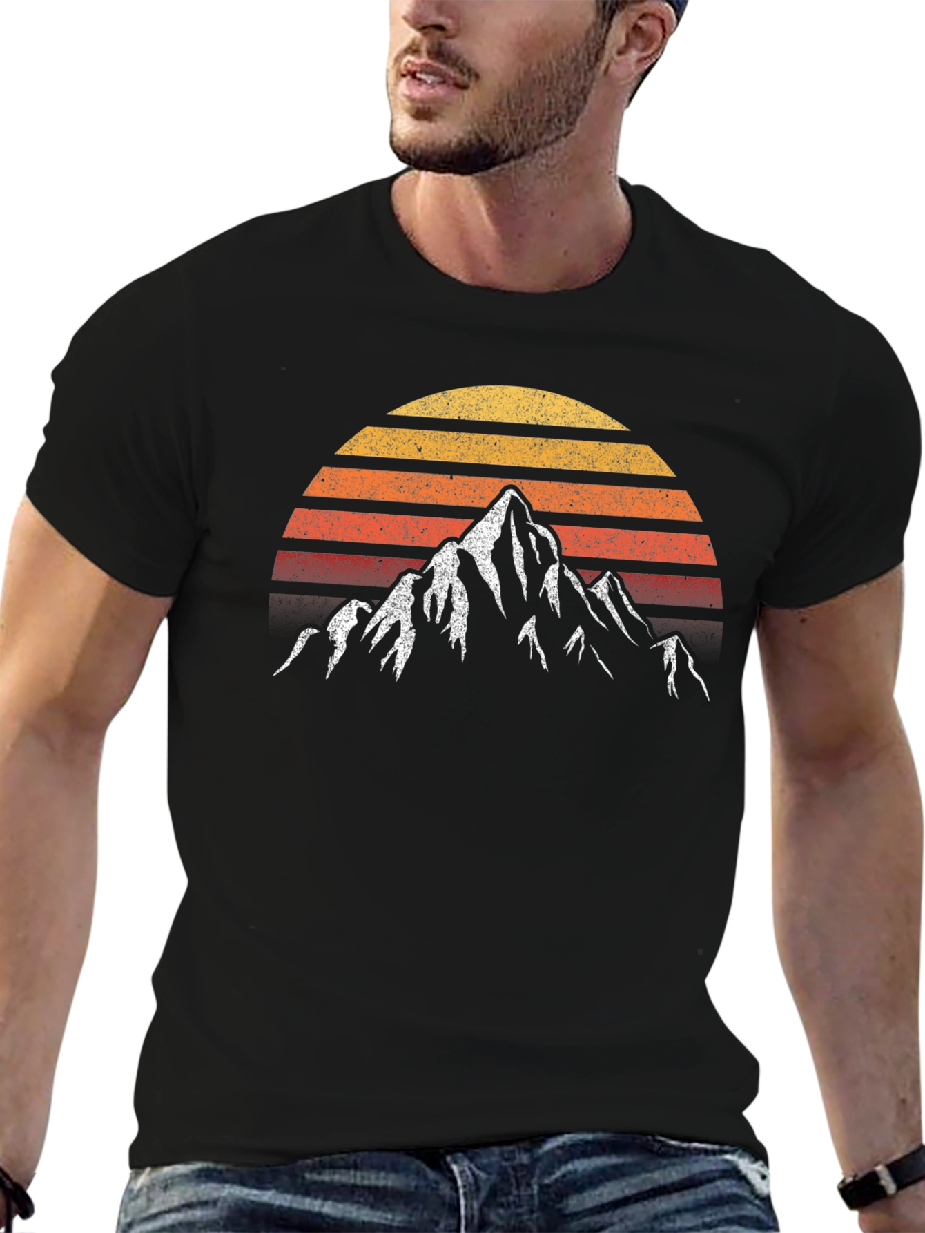 Retro Mountain Sunset Graphic Tee