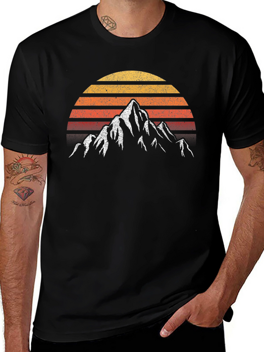 Retro Mountain Sunset Graphic Tee
