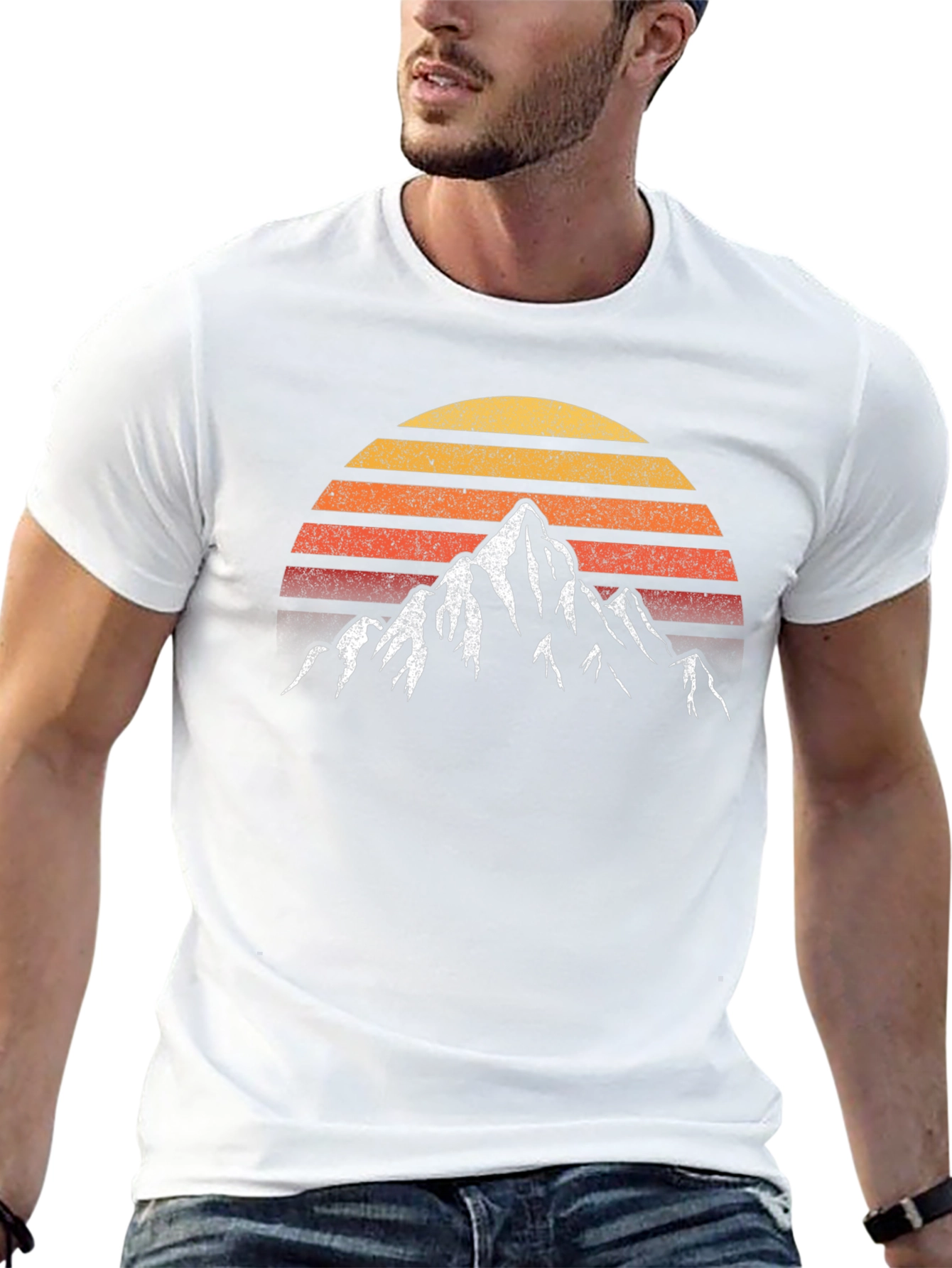 Retro Mountain Sunset Graphic Tee