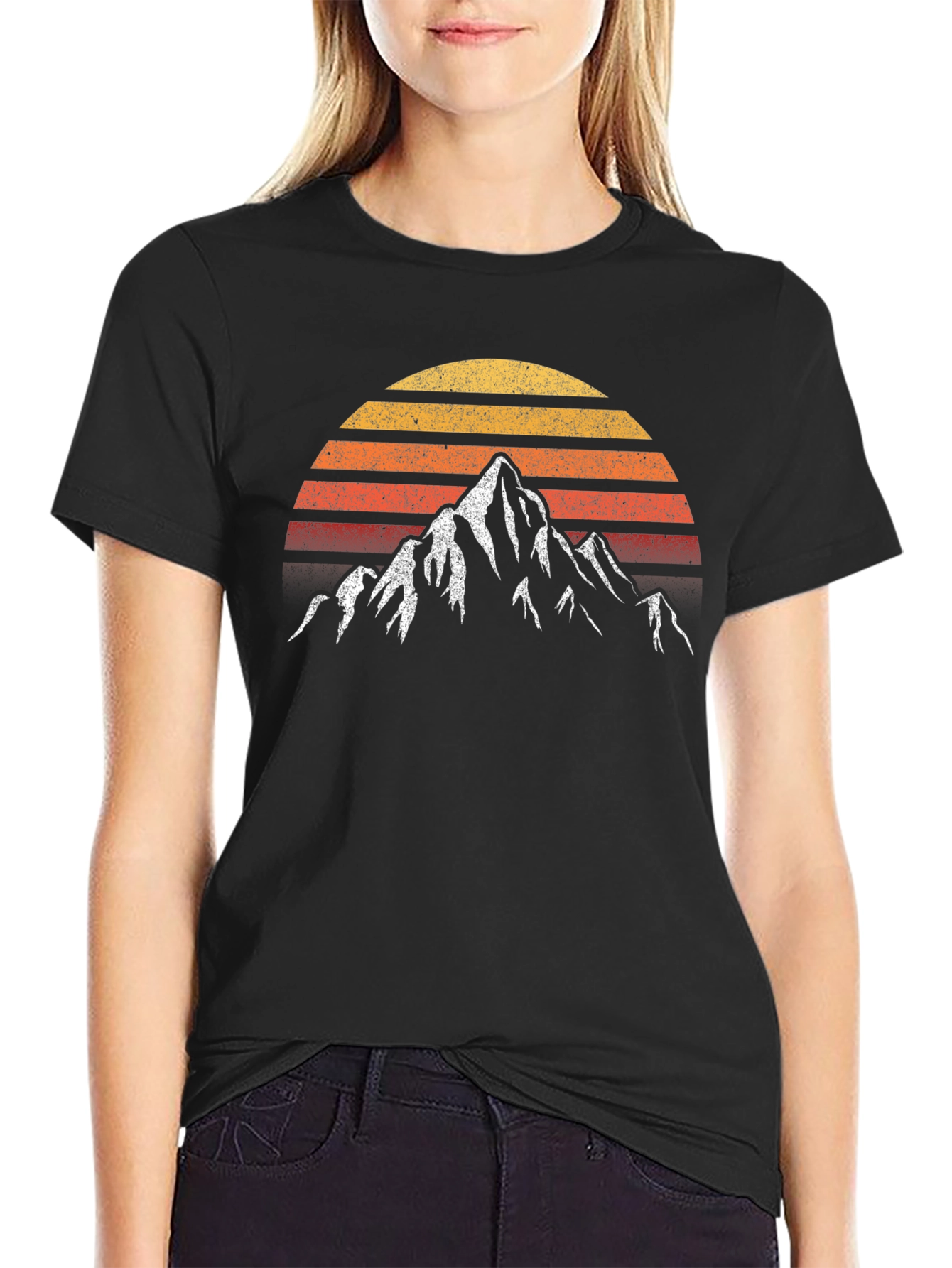 Retro Mountain Sunset Graphic Tee