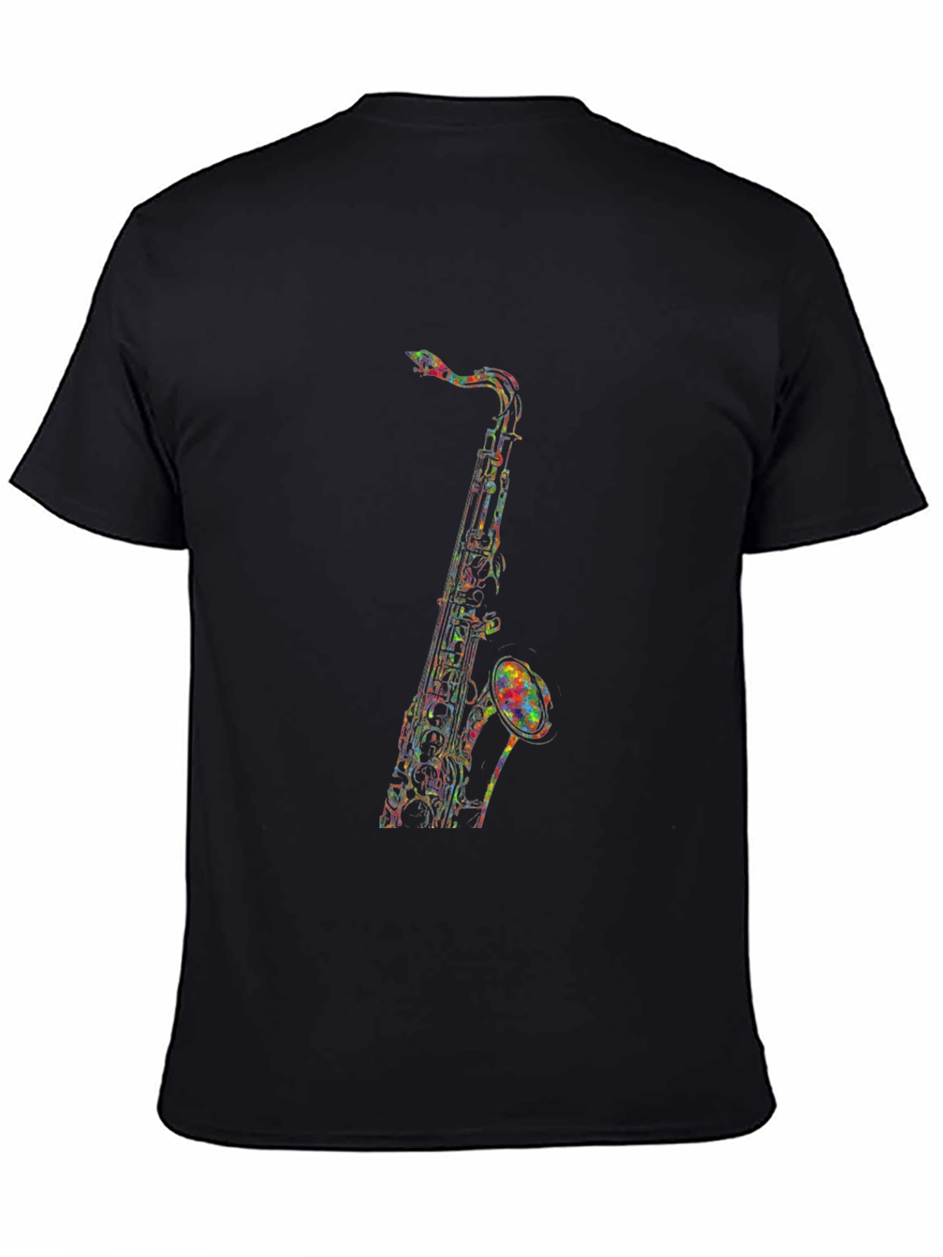 Saxophone Graphic Tee - Mens Black T-Shirt