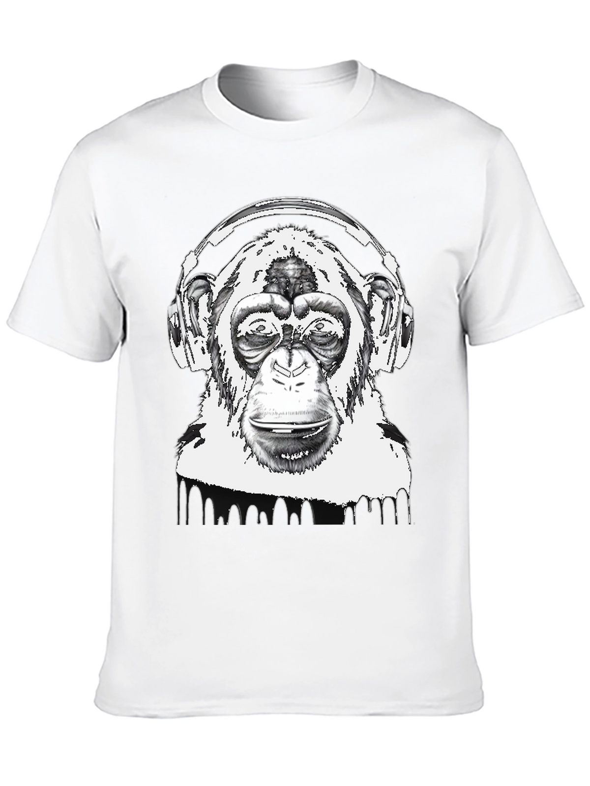 Monkey DJ Black T-Shirt - Cool Graphic Tee