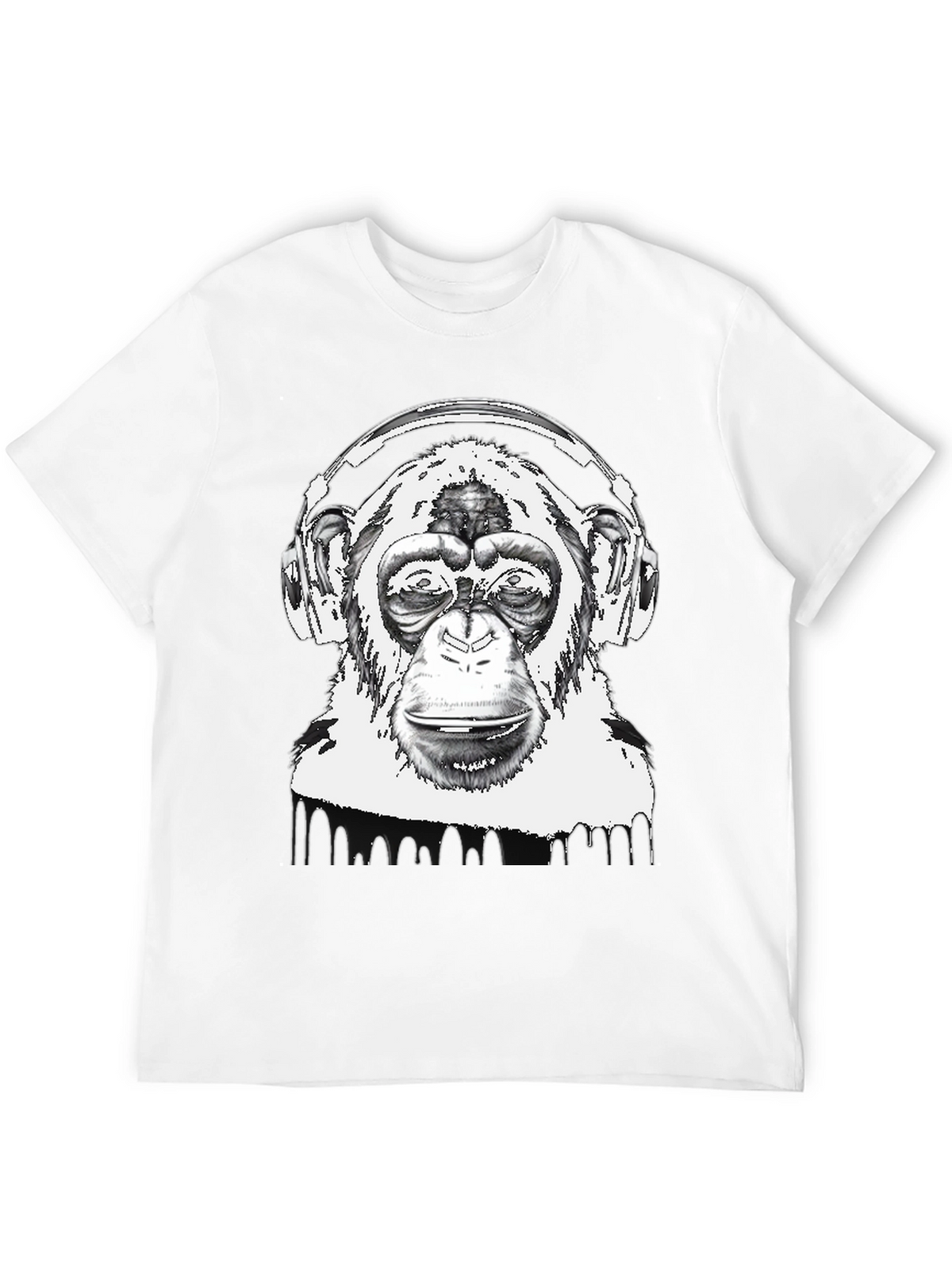 Monkey DJ Black T-Shirt - Cool Graphic Tee