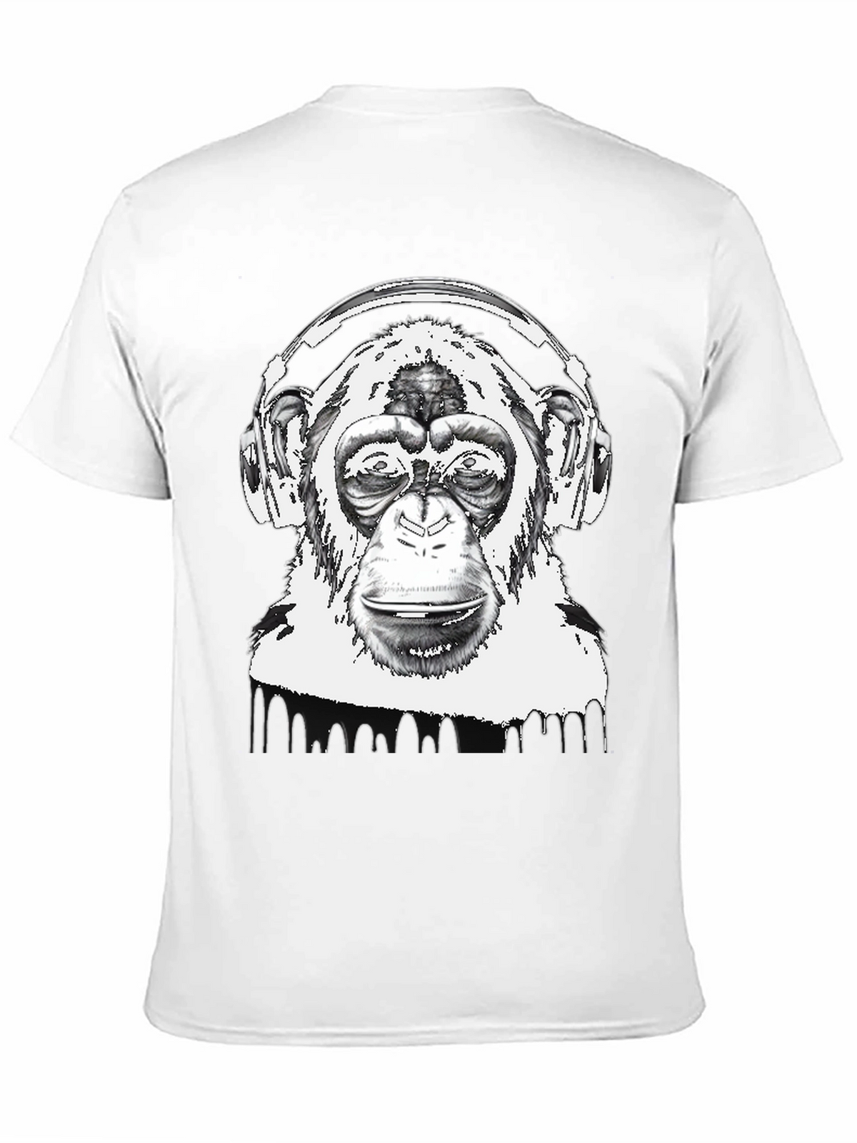 Monkey DJ Black T-Shirt - Cool Graphic Tee