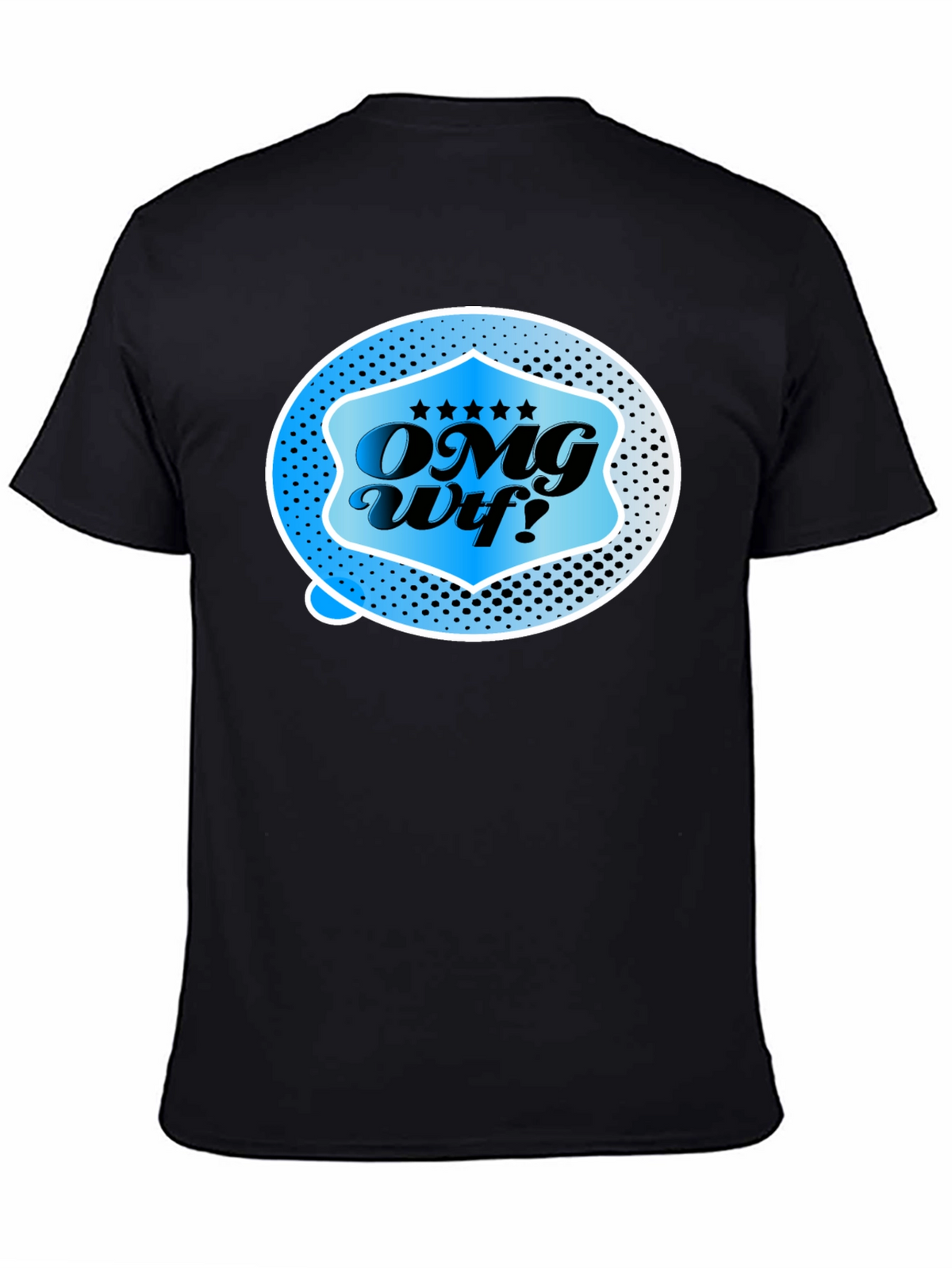 OMG Wtf! Graphic T-Shirt - Black Casual Tee