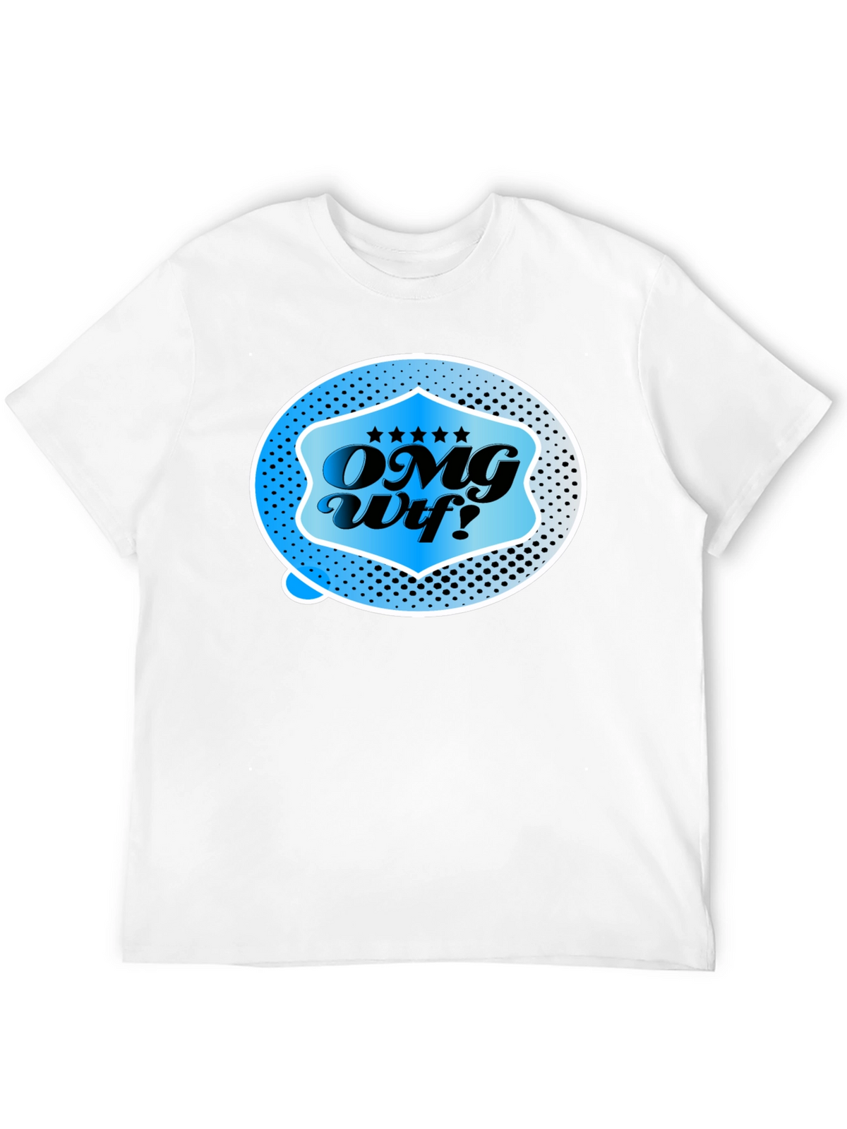 OMG Wtf! Graphic T-Shirt - Black Casual Tee