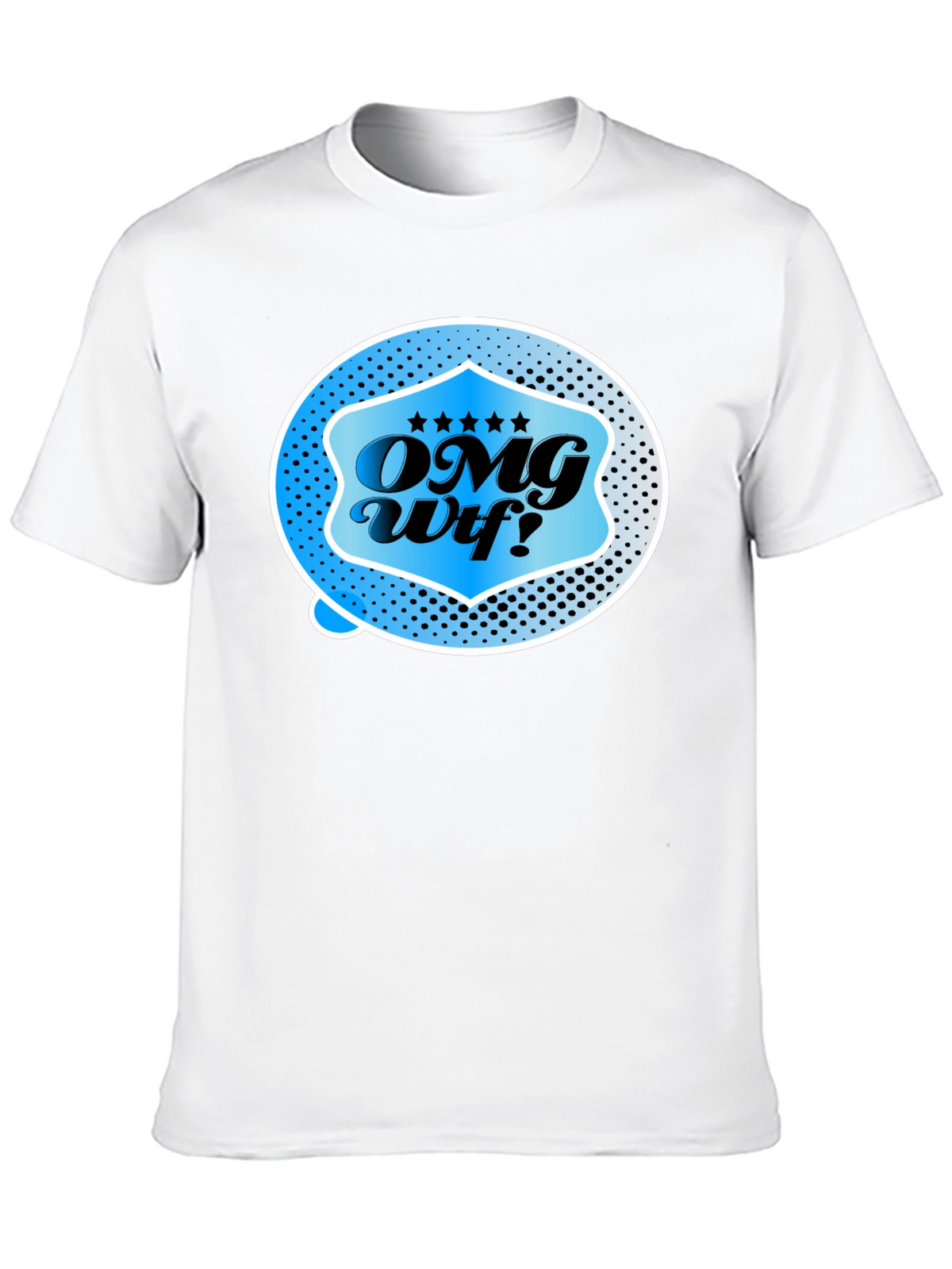 OMG Wtf! Graphic T-Shirt - Black Casual Tee