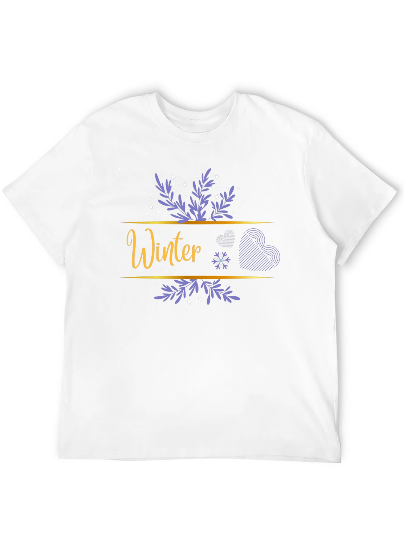 Winter Themed Black Graphic T-Shirt