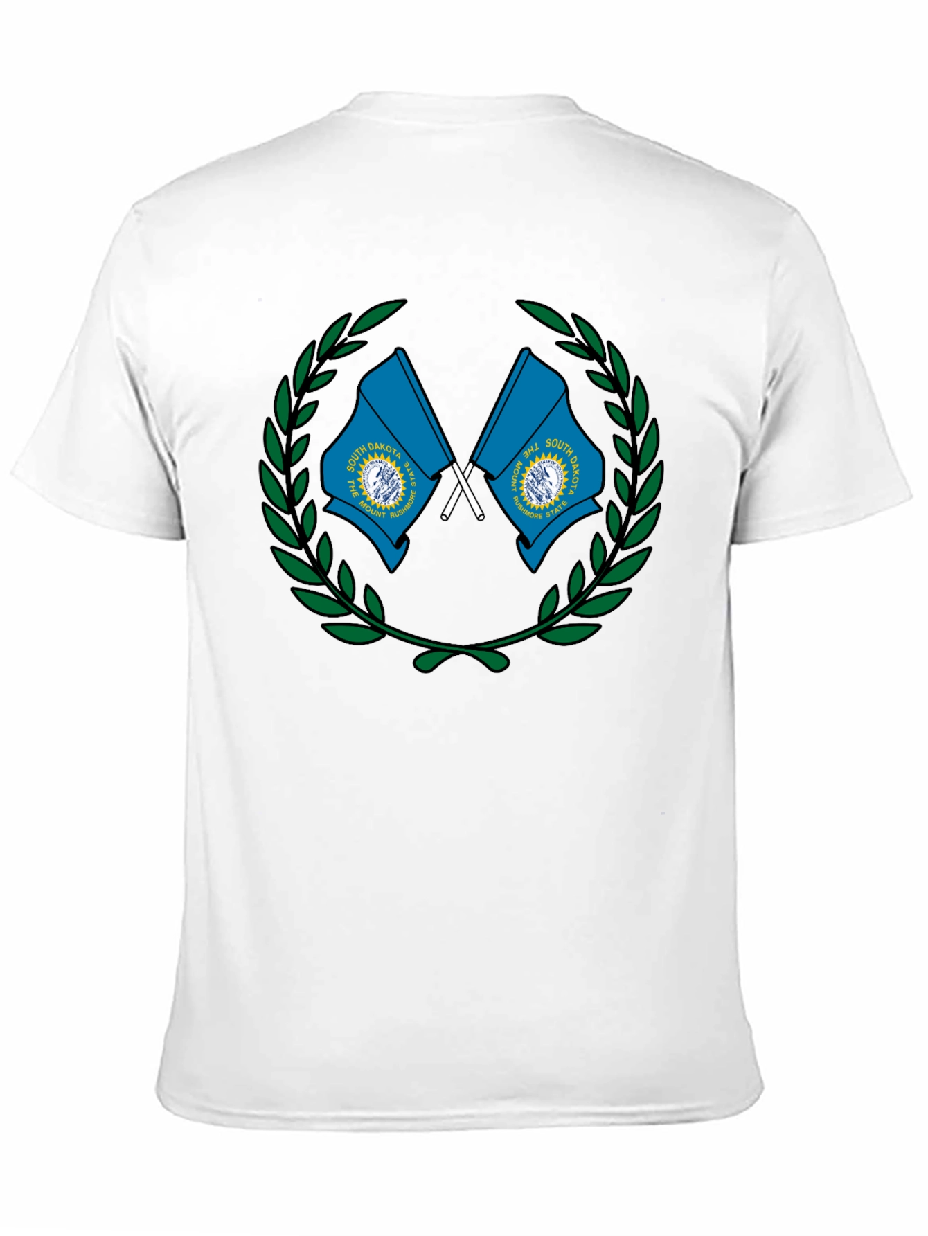 South Dakota Flag Graphic Tee - Black