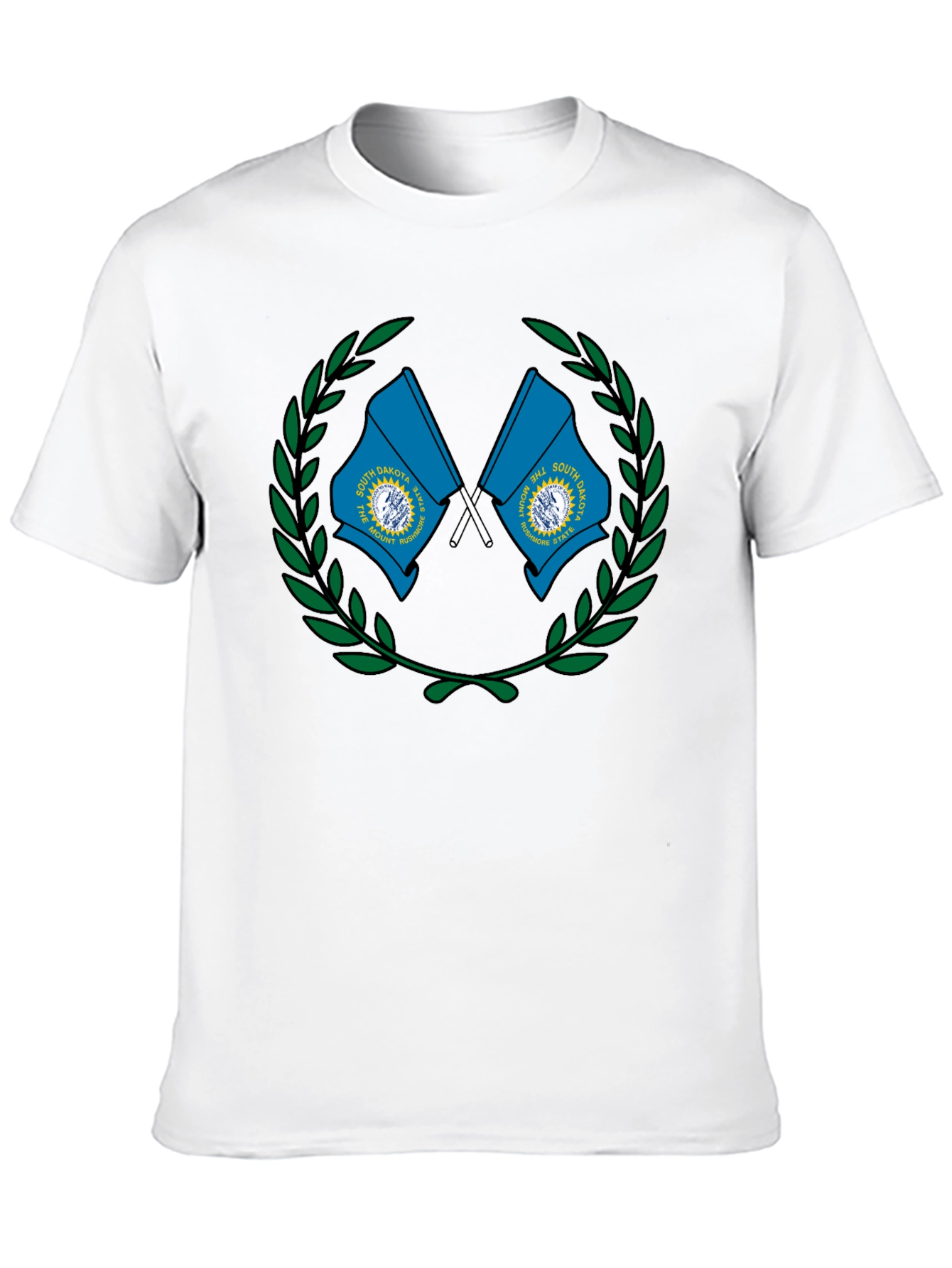 South Dakota Flag Graphic Tee - Black