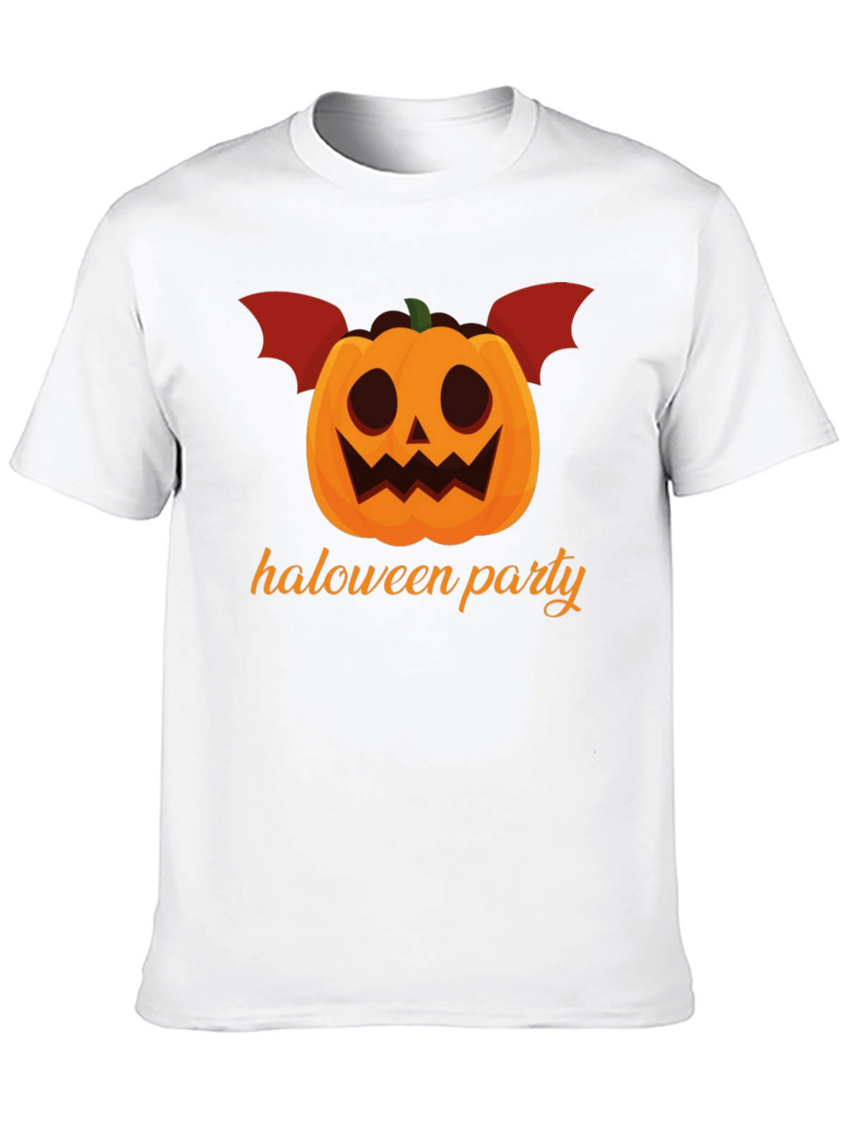 Halloween Party Pumpkin Bat Graphic Tee