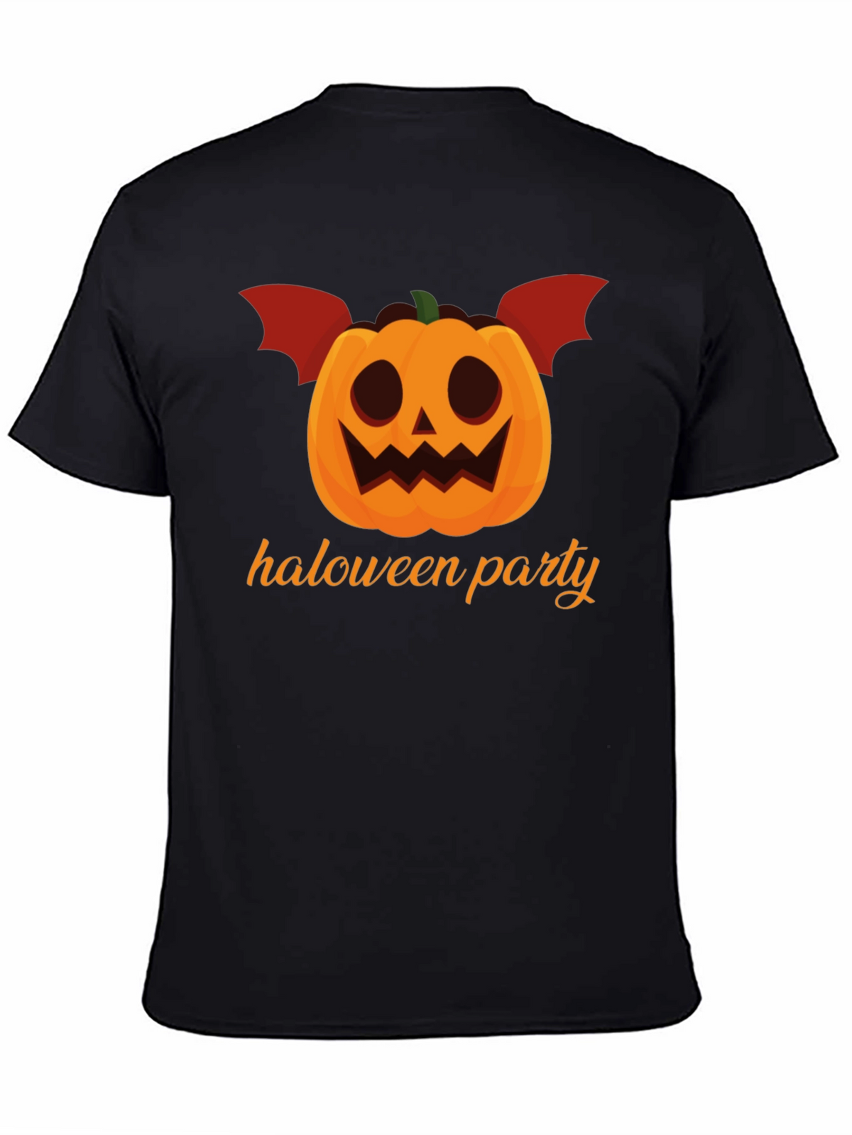 Halloween Party Pumpkin Bat Graphic Tee