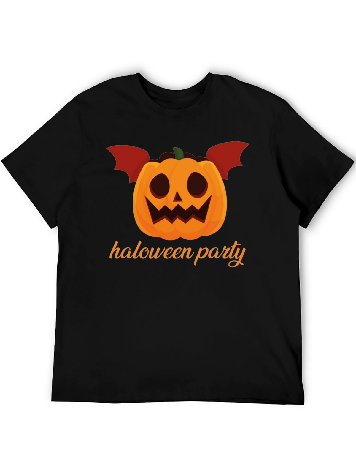 Halloween Party Pumpkin Bat Graphic Tee