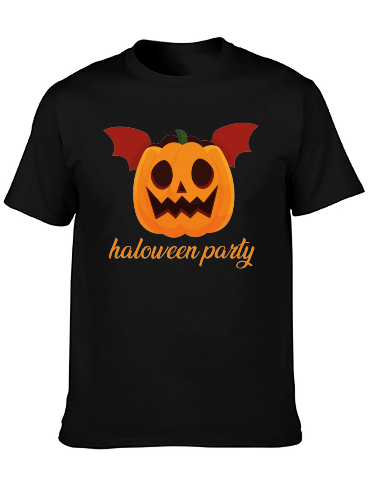 Halloween Party Pumpkin Bat Graphic Tee