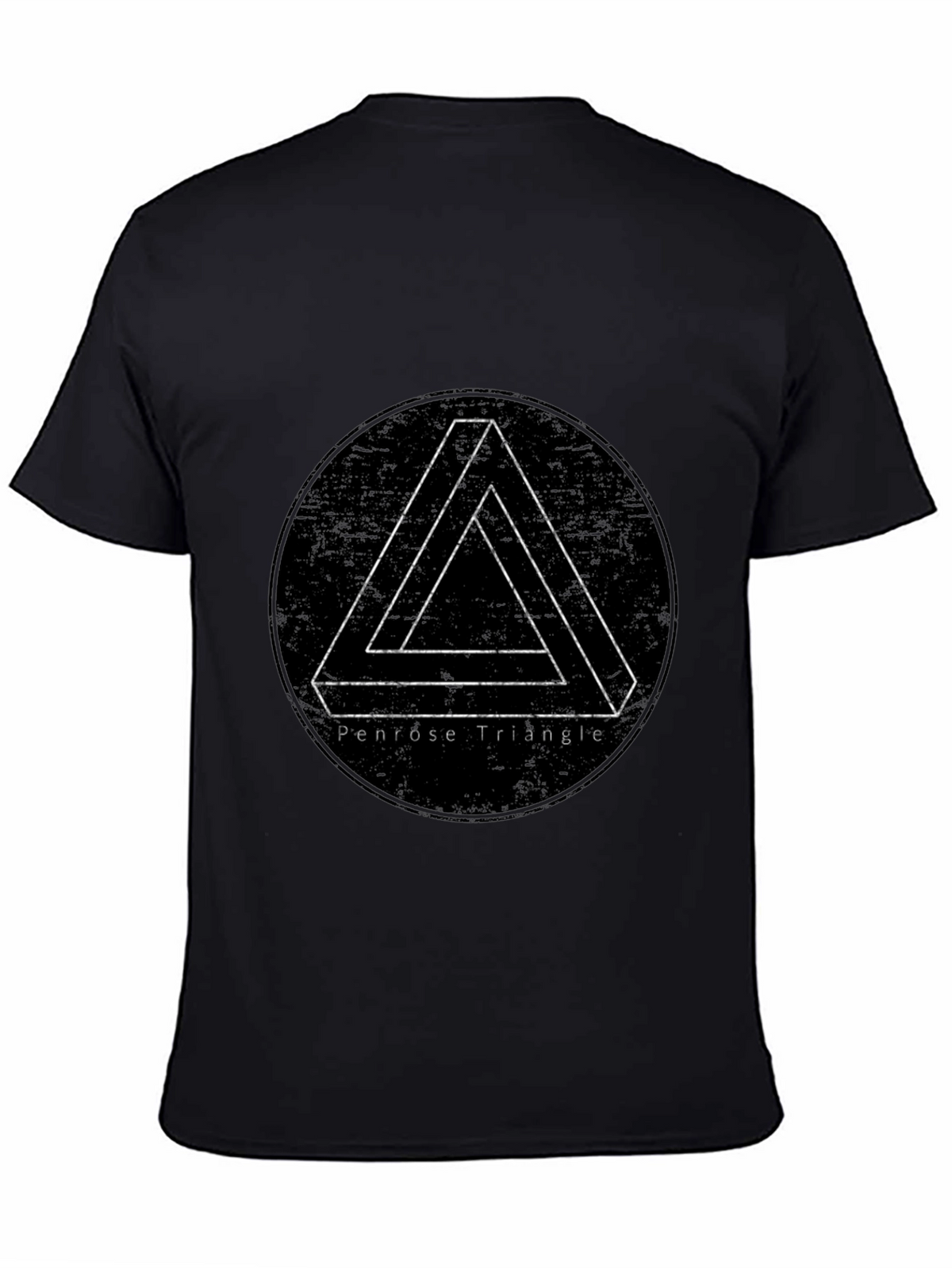 Penrose Triangle Illusion T-Shirt - Black