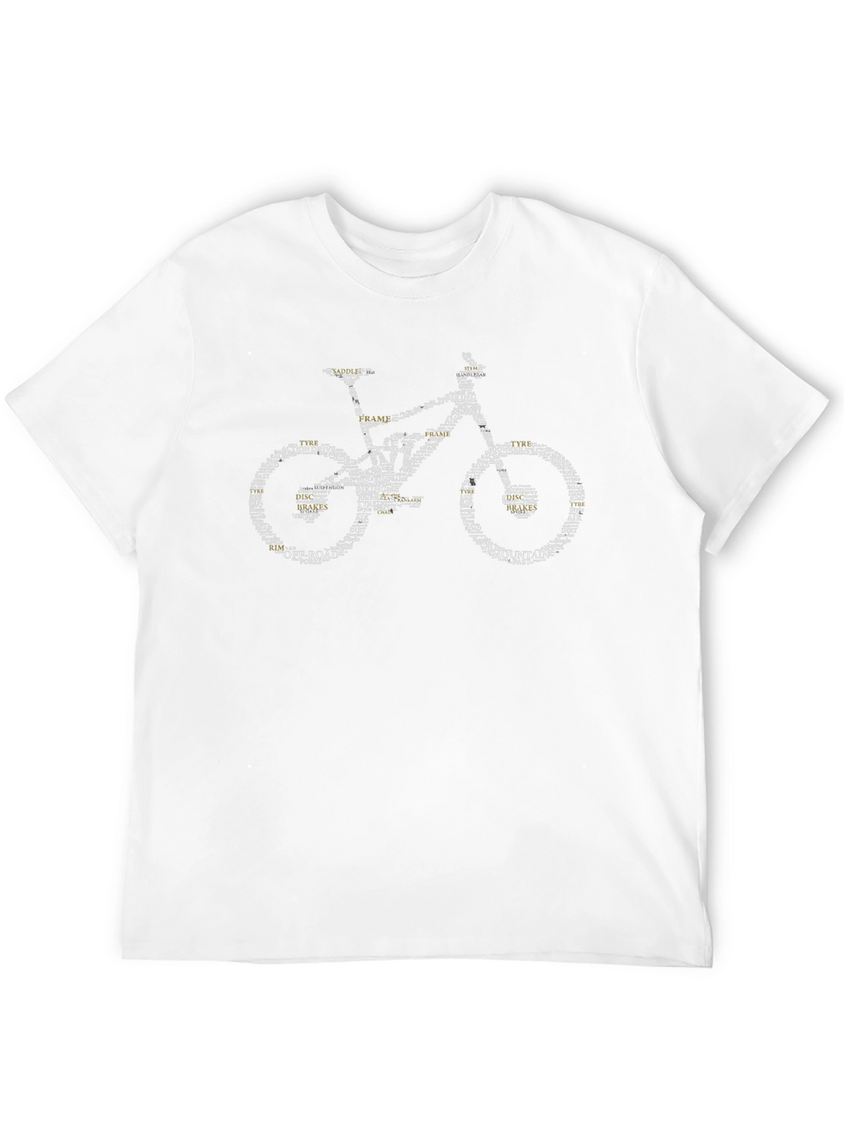 Mountain Bike Word Art Graphic T-Shirt