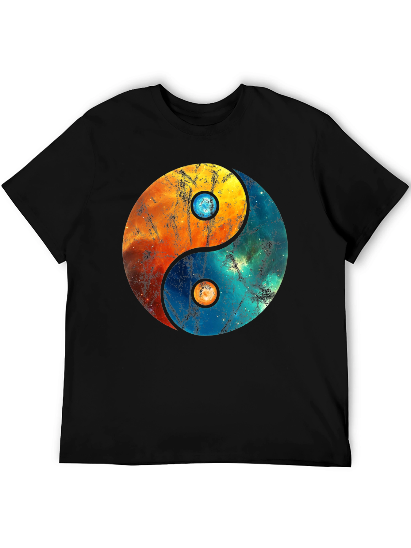 Yin Yang Galaxy Graphic Tee - Balance and Style