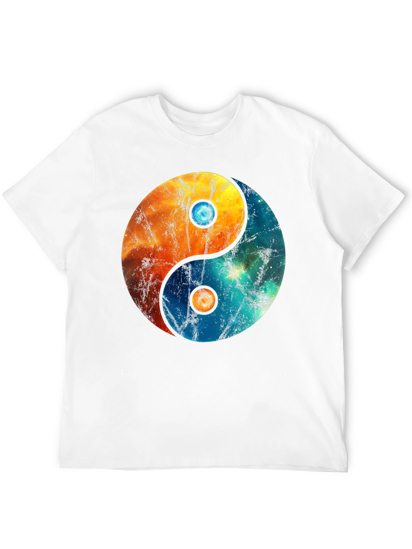 Yin Yang Galaxy Graphic Tee - Balance and Style