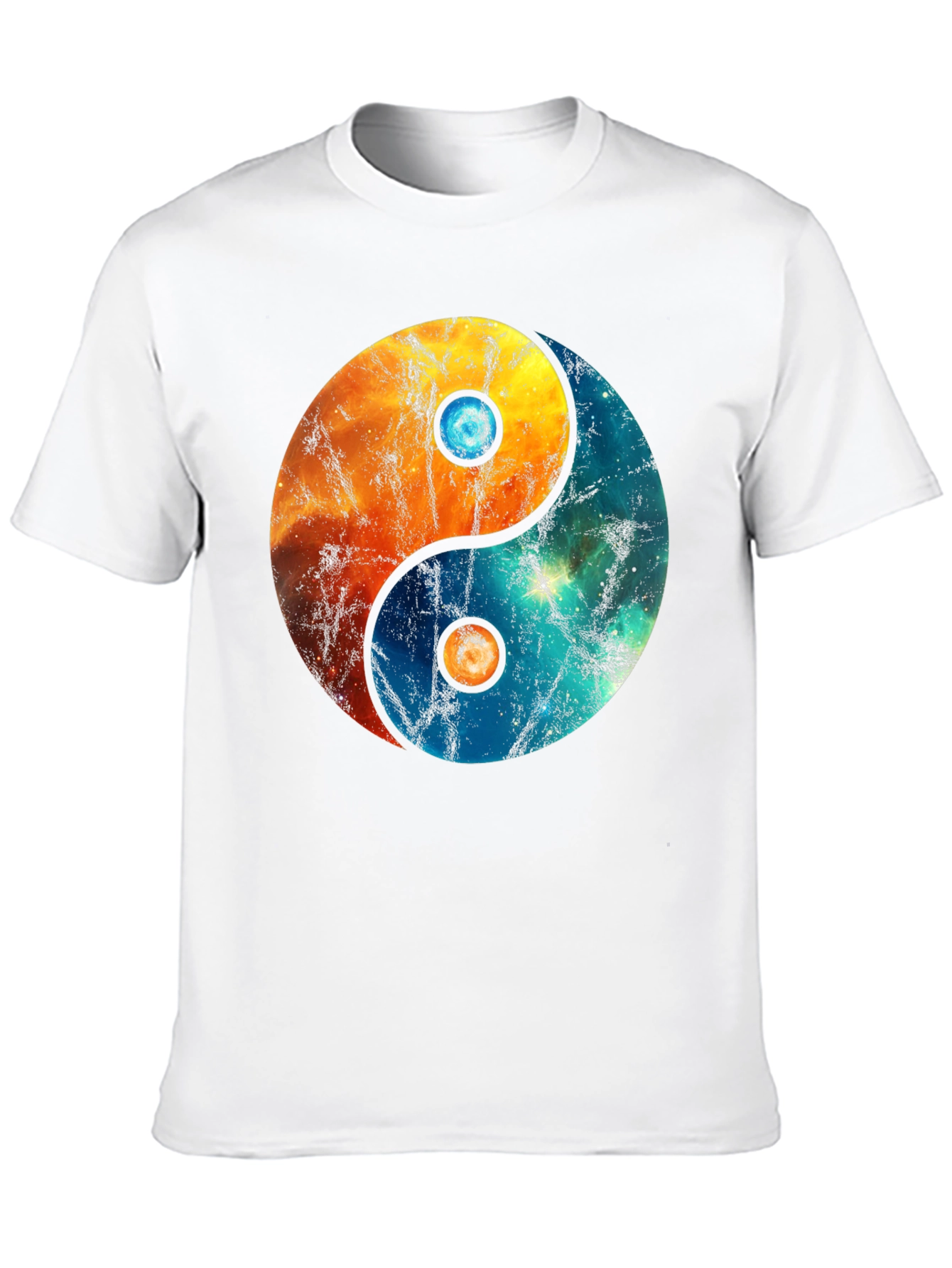 Yin Yang Galaxy Graphic Tee - Balance and Style