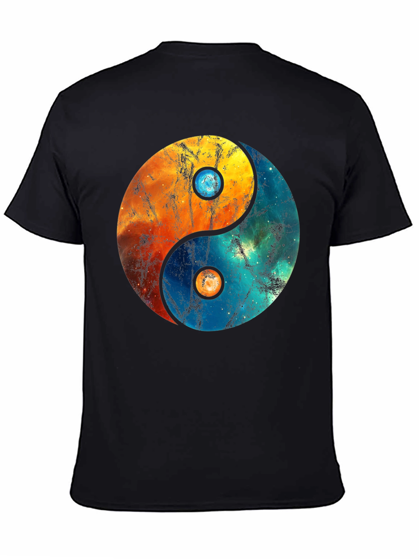 Yin Yang Galaxy Graphic Tee - Balance and Style