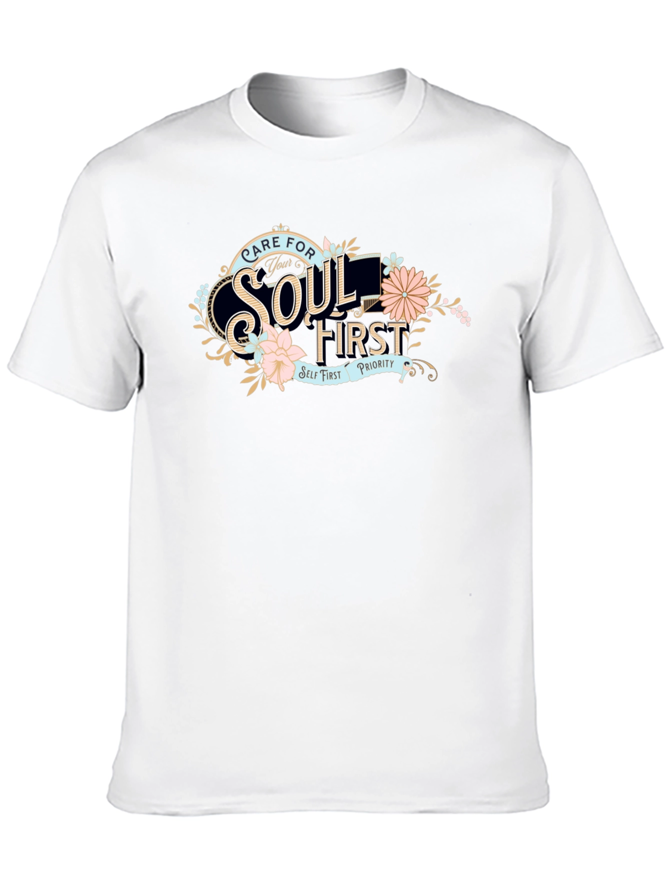 Care For Your Soul First Black T-Shirt
