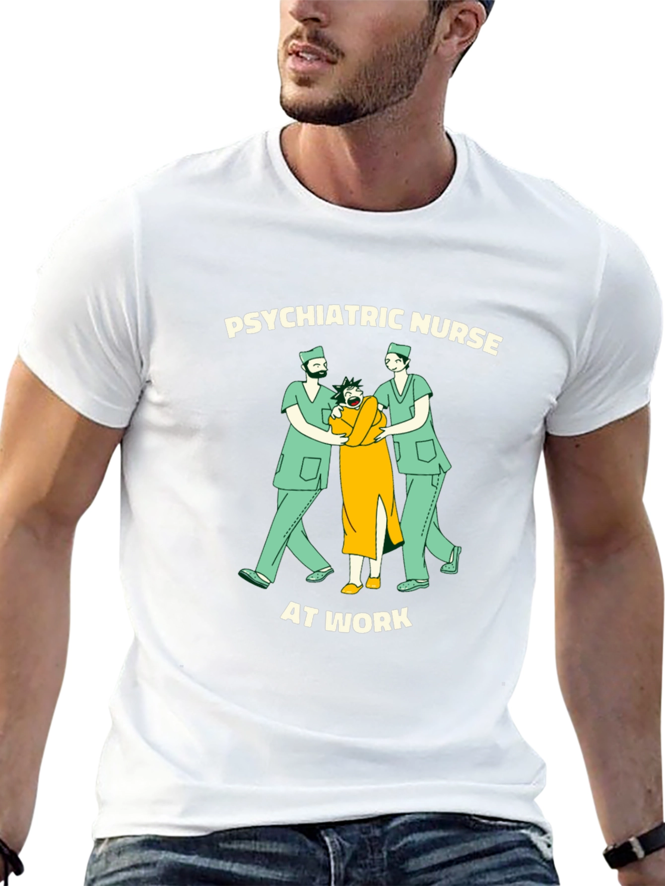 Psychiatric Nurse At Work Graphic T-Shirt