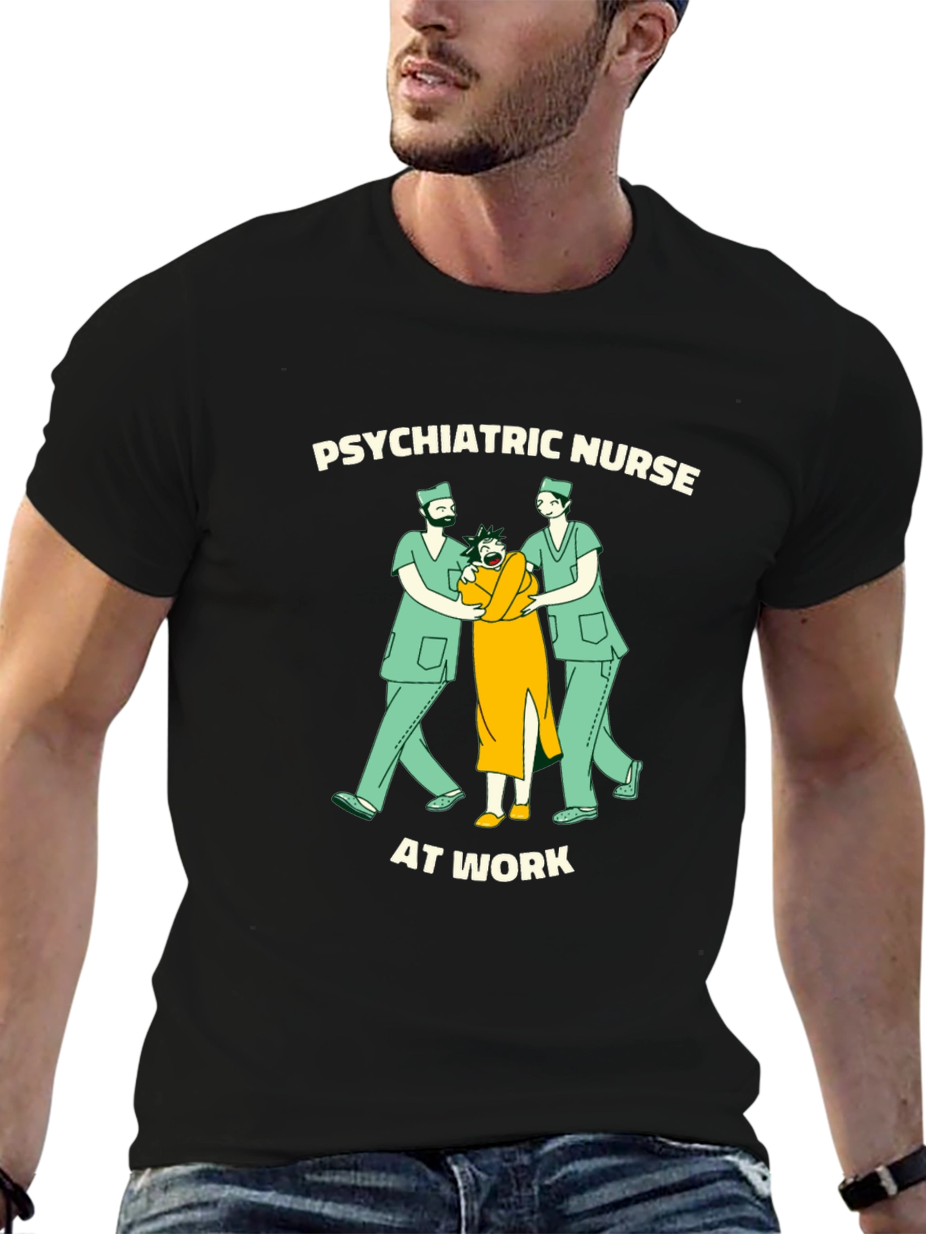 Psychiatric Nurse At Work Graphic T-Shirt