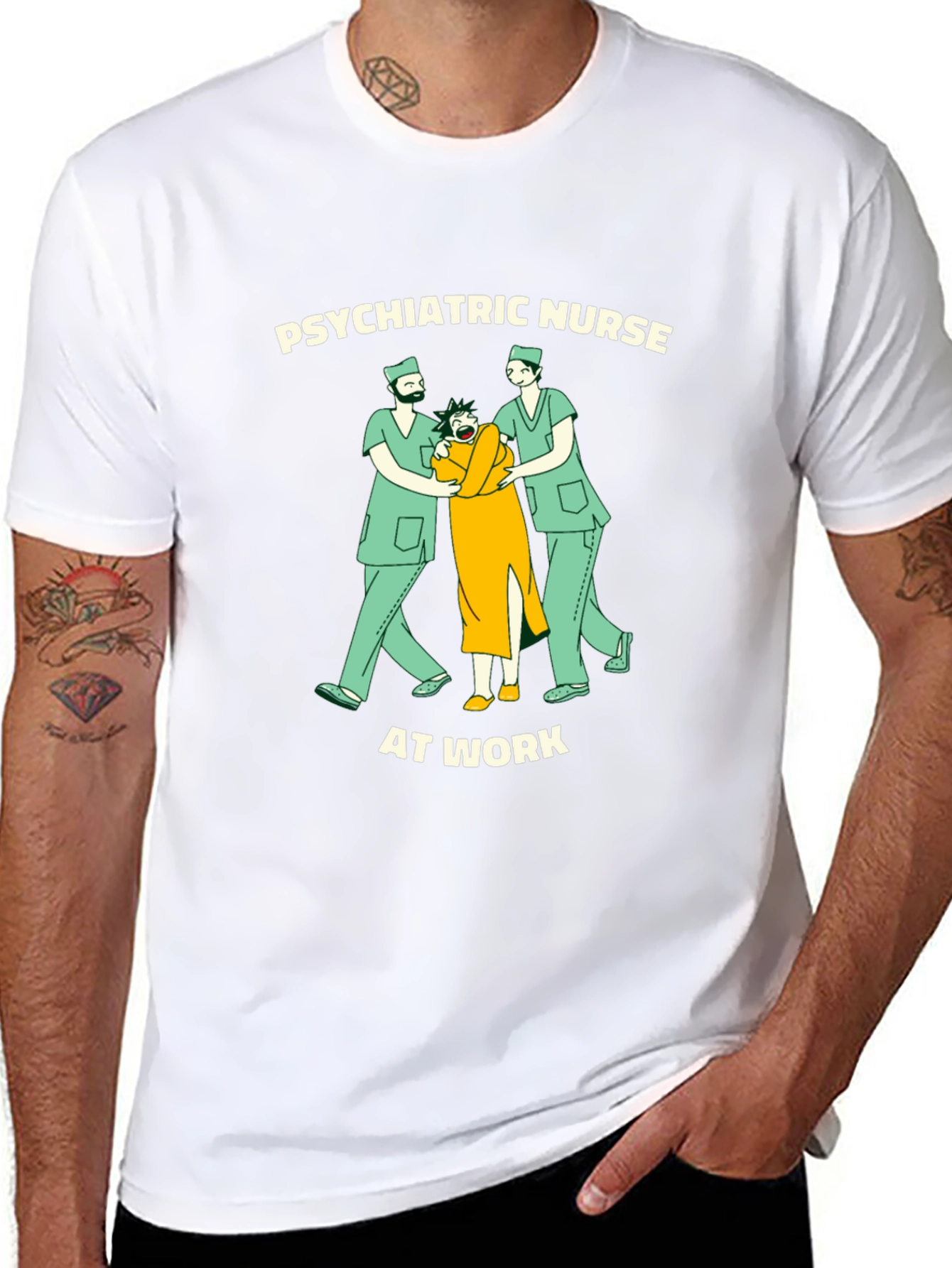 Psychiatric Nurse At Work Graphic T-Shirt