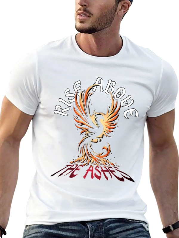 Rise Above Phoenix Graphic T-Shirt - Black
