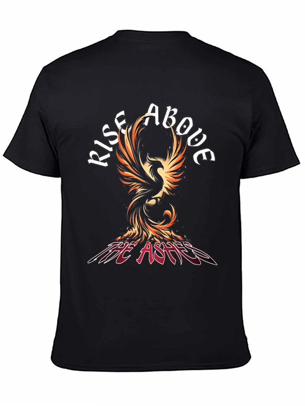 Rise Above Phoenix Graphic T-Shirt - Black