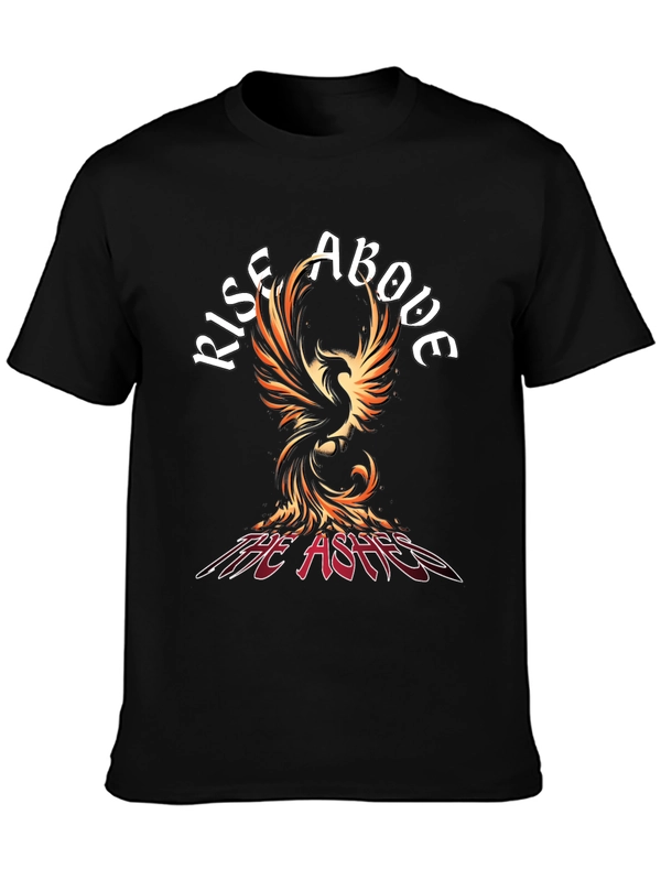 Rise Above Phoenix Graphic T-Shirt - Black