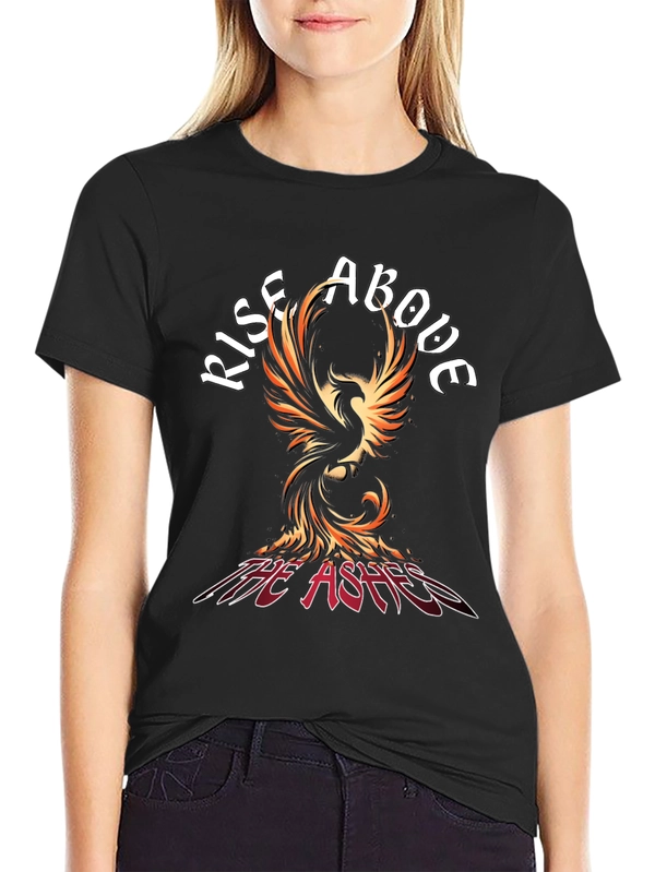 Rise Above Phoenix Graphic T-Shirt - Black