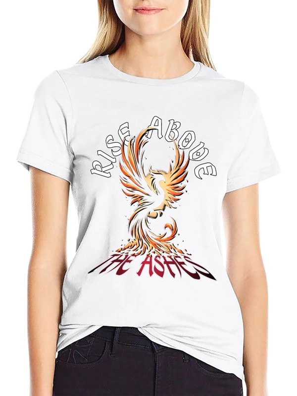 Rise Above Phoenix Graphic T-Shirt - Black