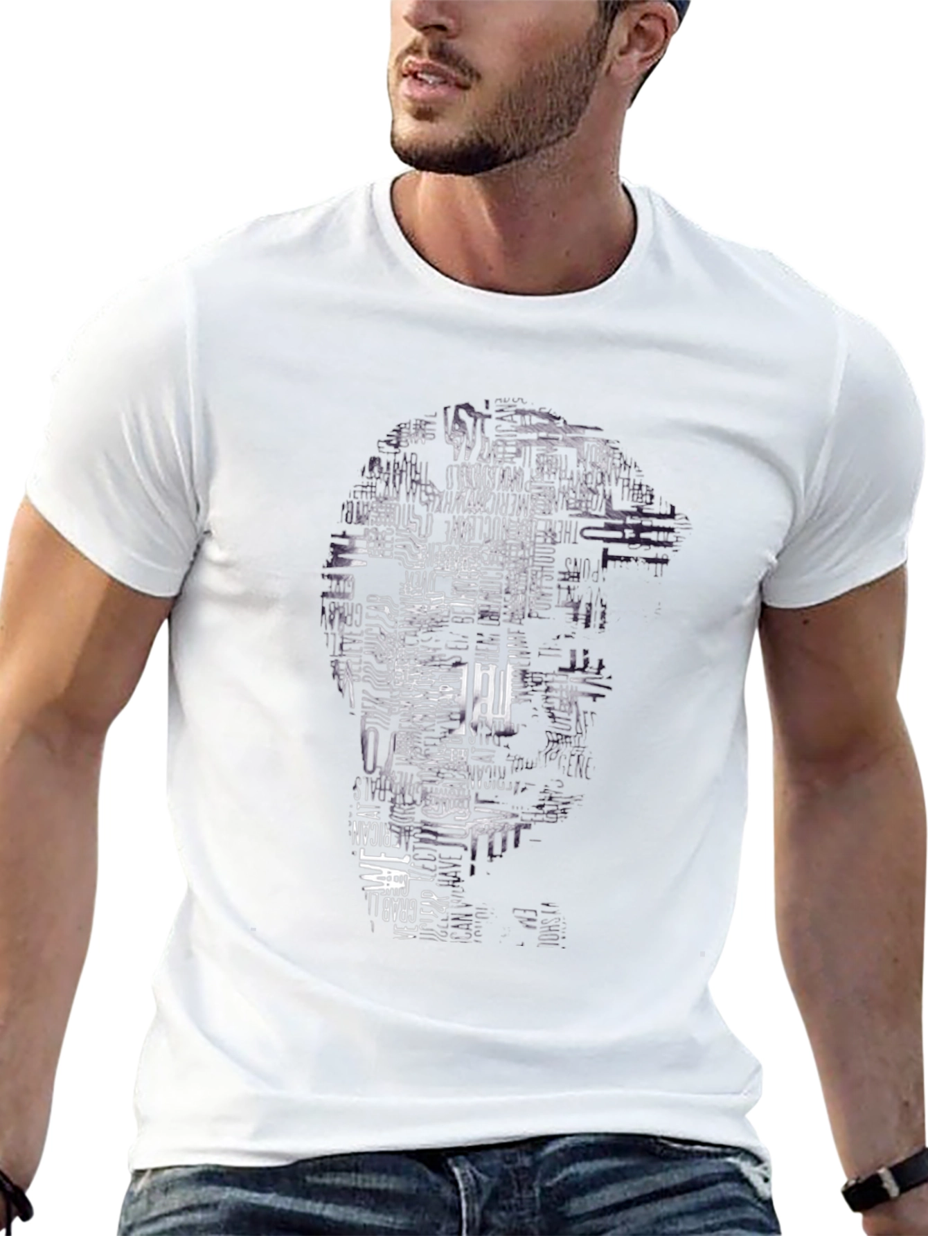 Word Art Portrait Graphic Tee